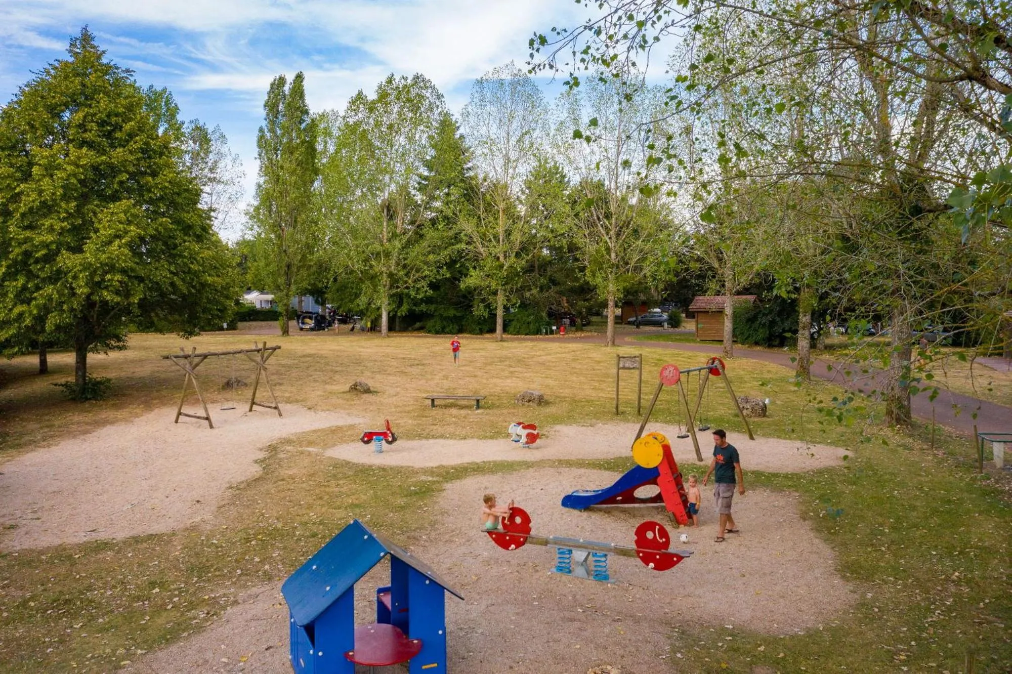 Children play ground in Camping de Saulieu