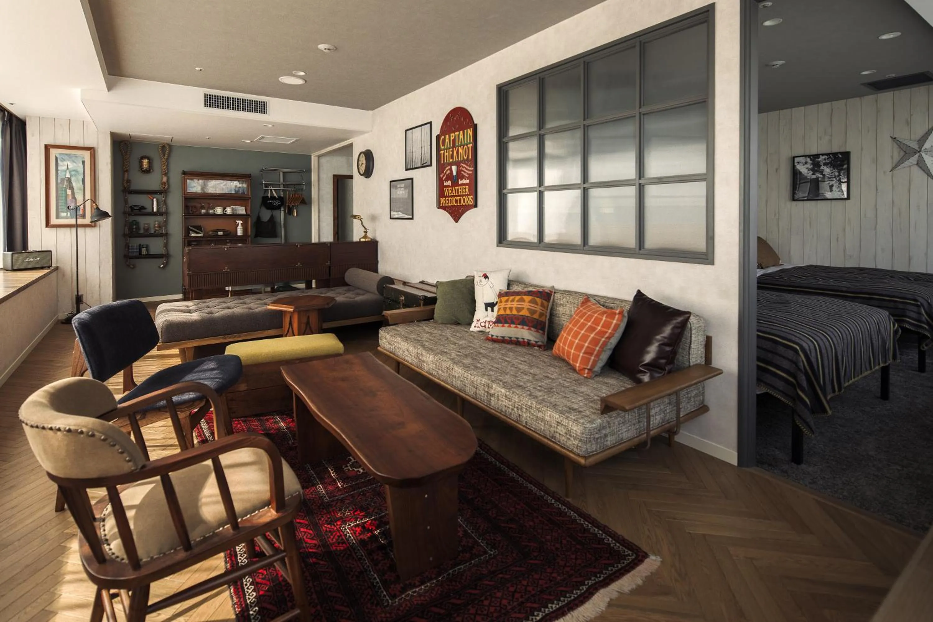 Living room in Hotel The Knot Yokohama