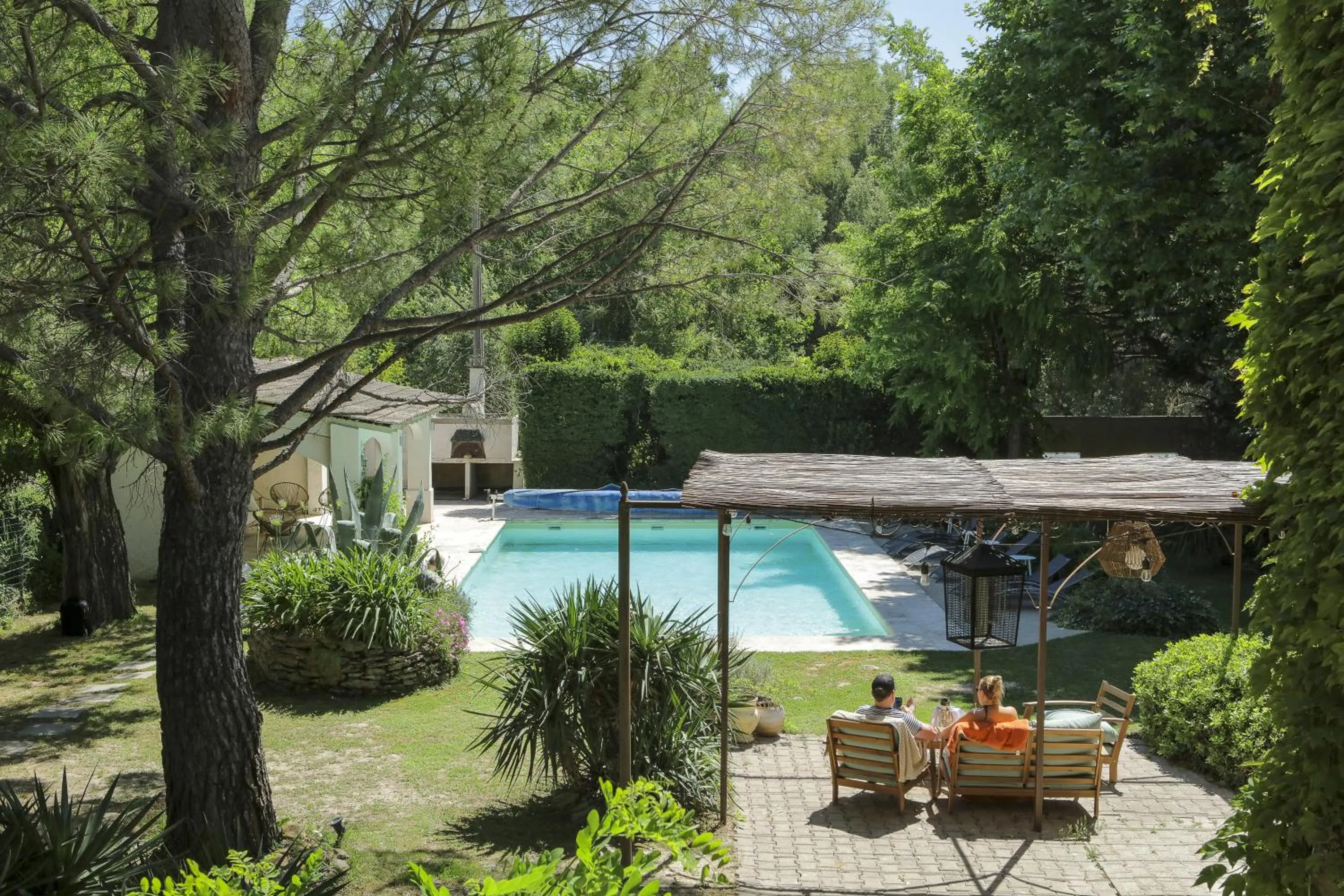 Garden in Logis Hôtel La Sommellerie