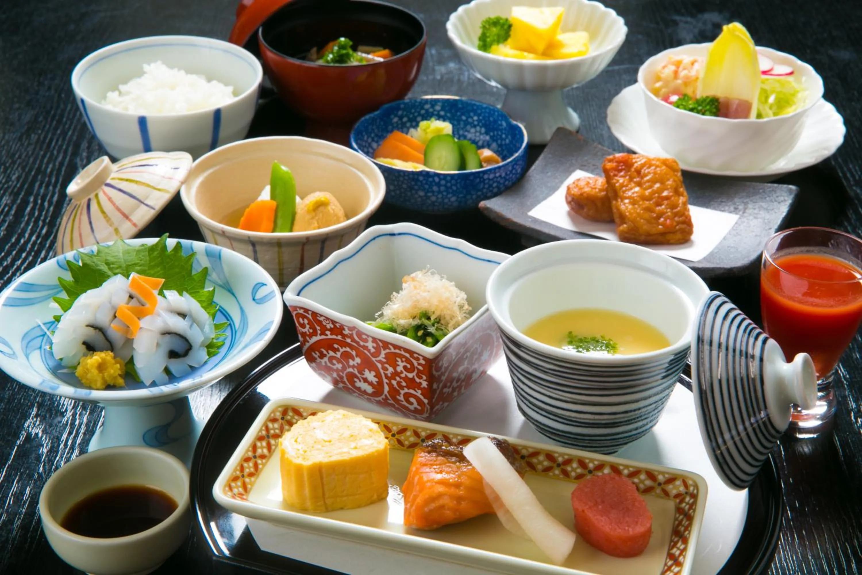 Asian breakfast in Ibusuki Syusui-en