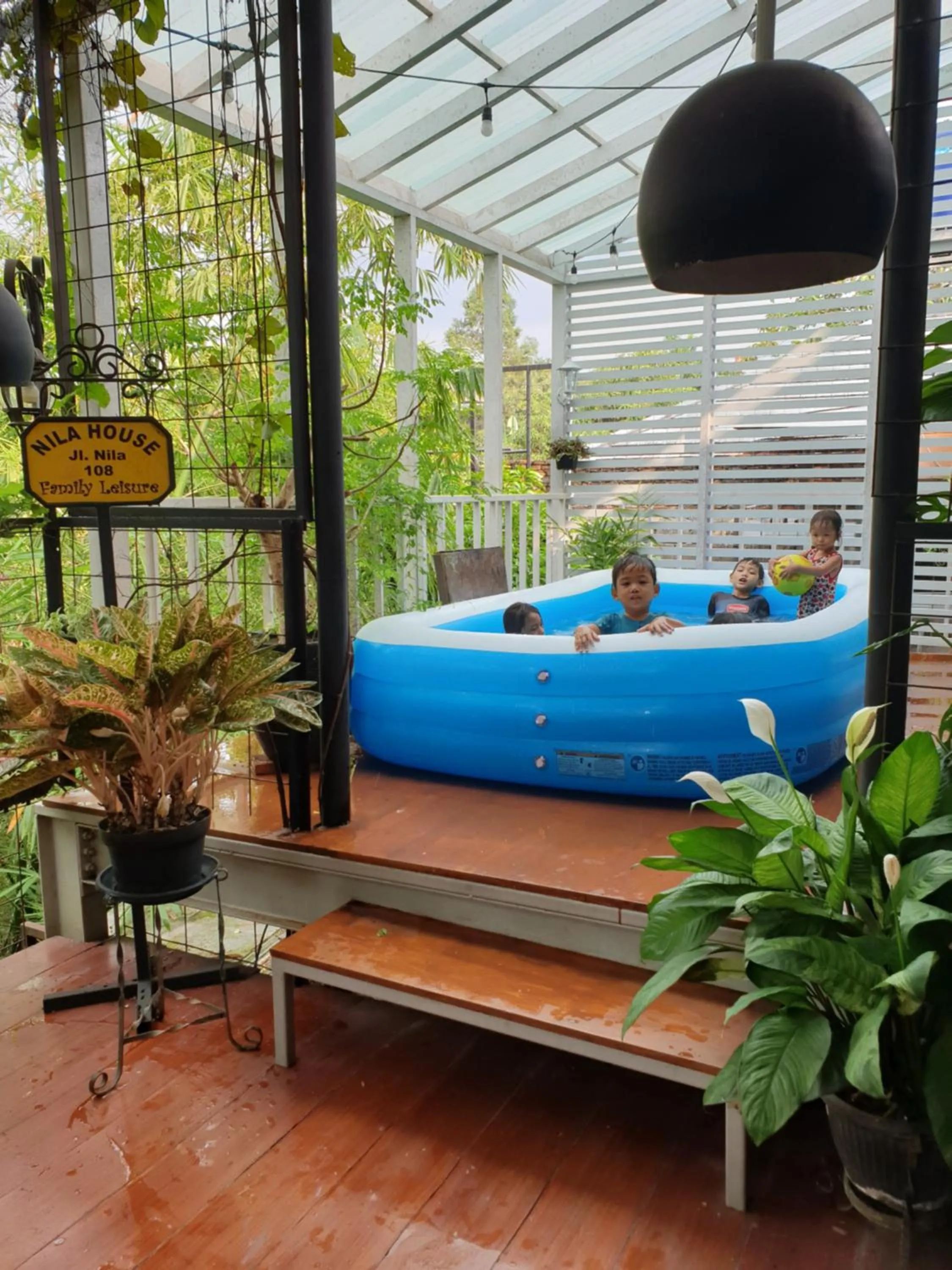 Swimming pool in NILA HOUSE, Sharia Family Home Stay