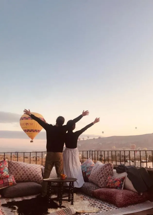 Sunrise in My Home Cappadocia Stone House