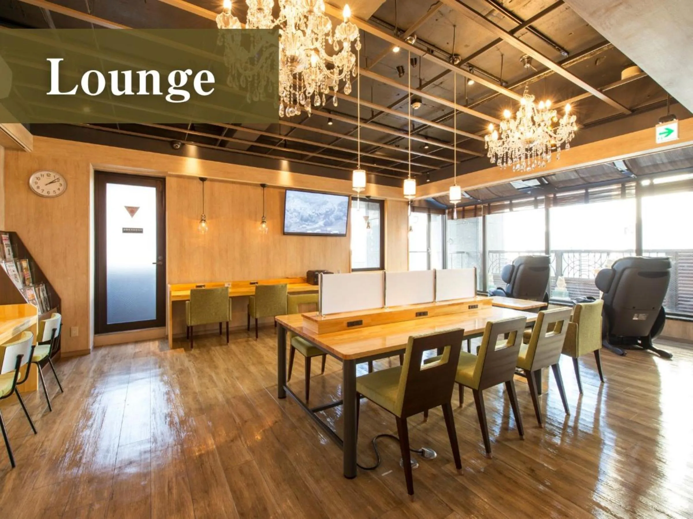 Communal lounge/ TV room in Anshin Oyado Woman&Man Nagoya Sakae