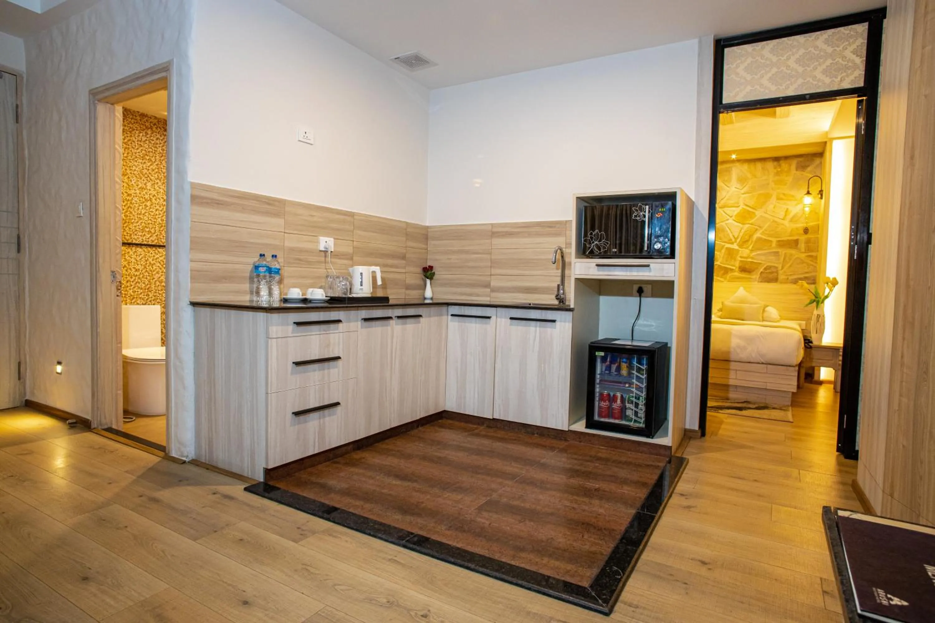 Kitchen or kitchenette in Arushi Boutique Hotel