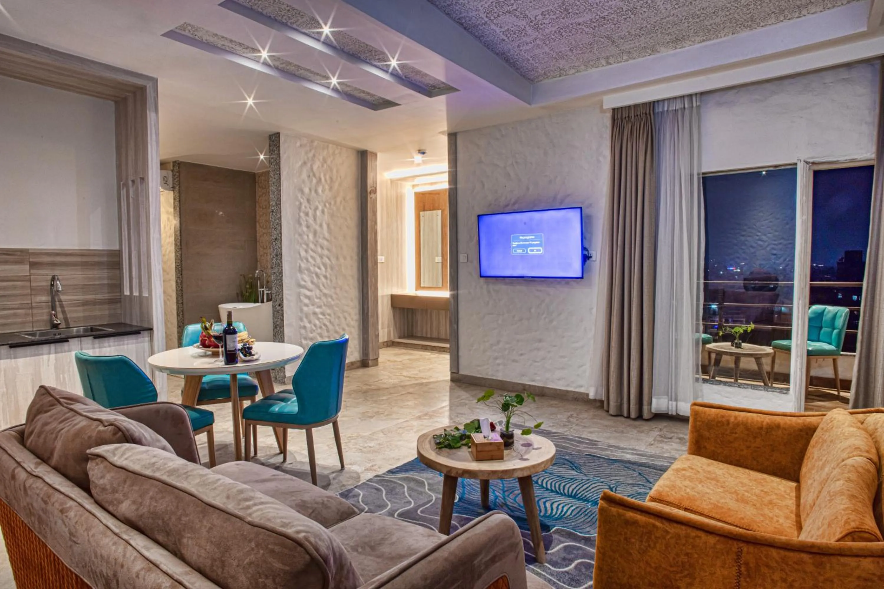 Living room in Arushi Boutique Hotel