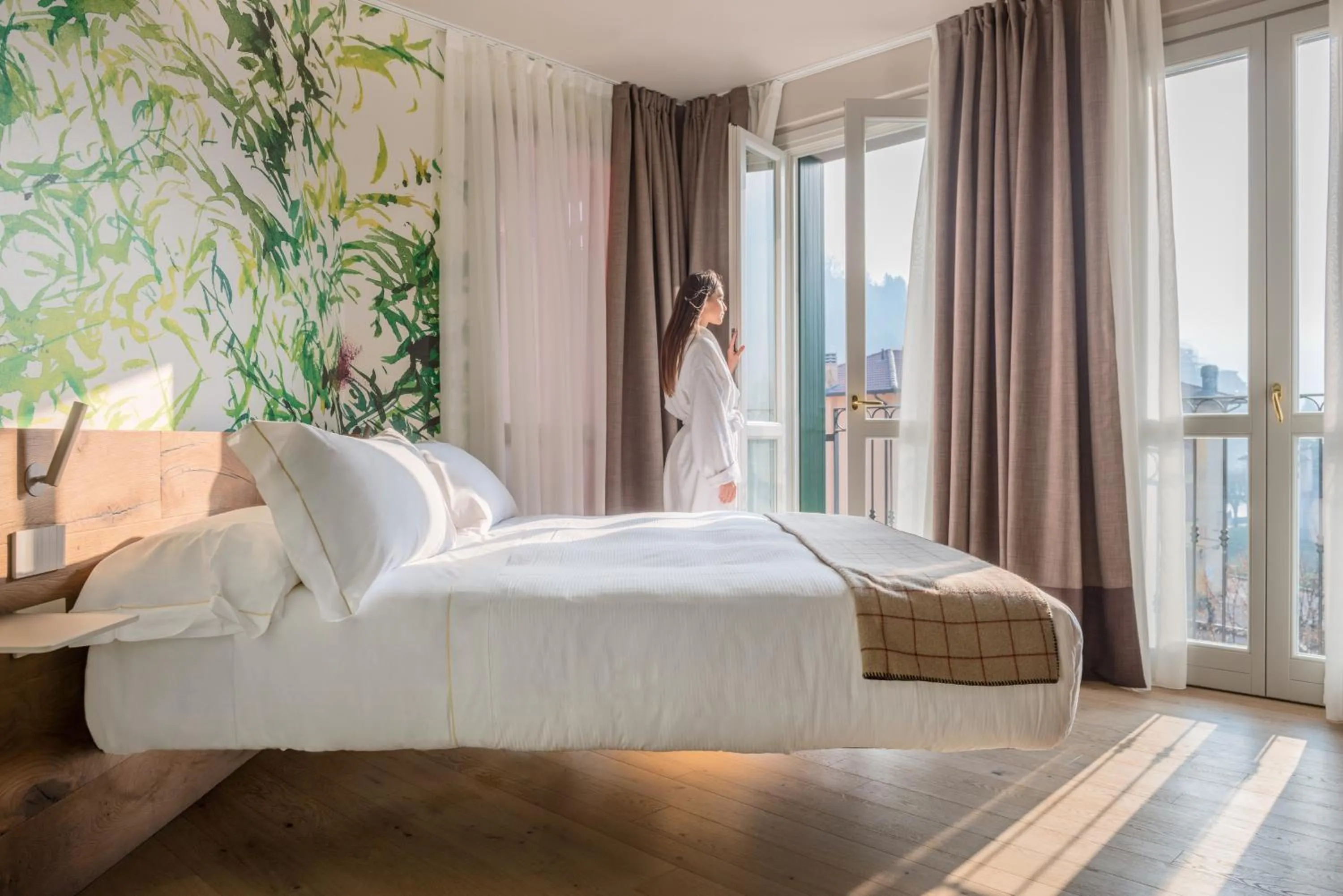 Bed in QC Room San Pellegrino