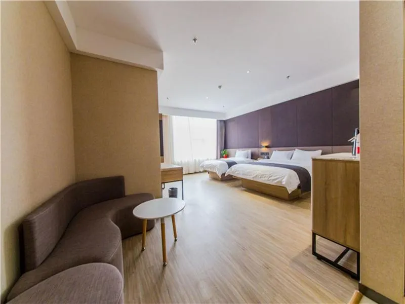 Bed in Thank Inn Plus Hotel Hebei Shijiazhuang High-tech Zone Torch Plaza