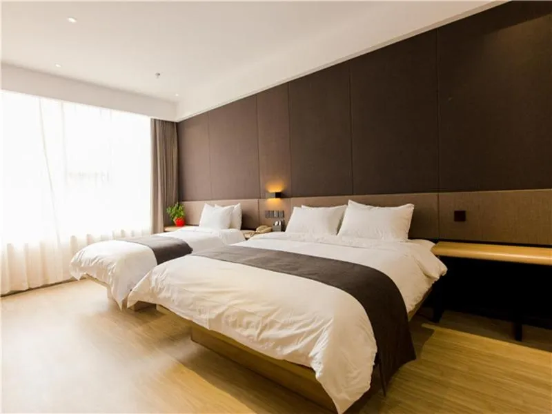 Bed in Thank Inn Plus Hotel Hebei Shijiazhuang High-tech Zone Torch Plaza