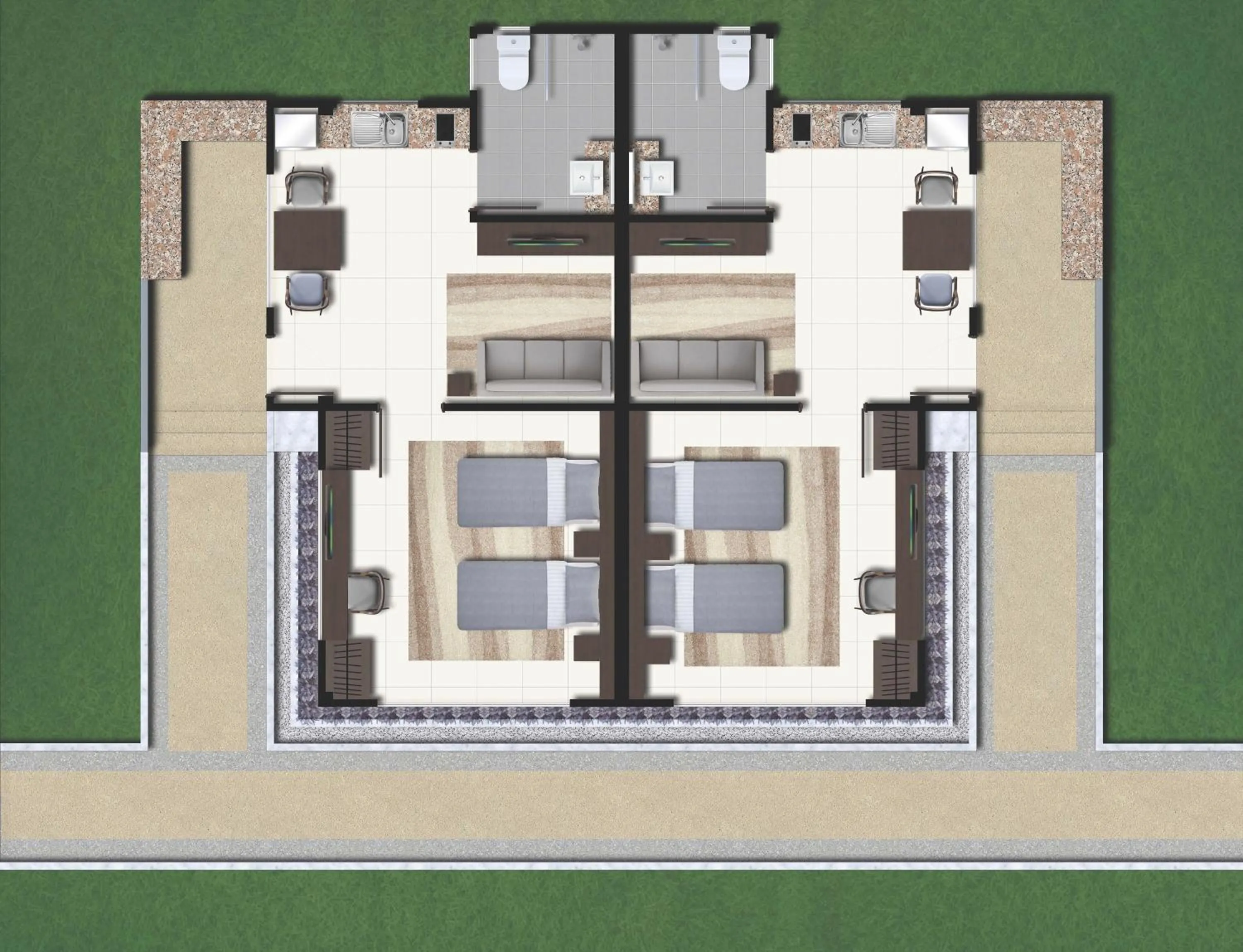 Floor plan in Lady Naya Villas - SHA Extra Plus