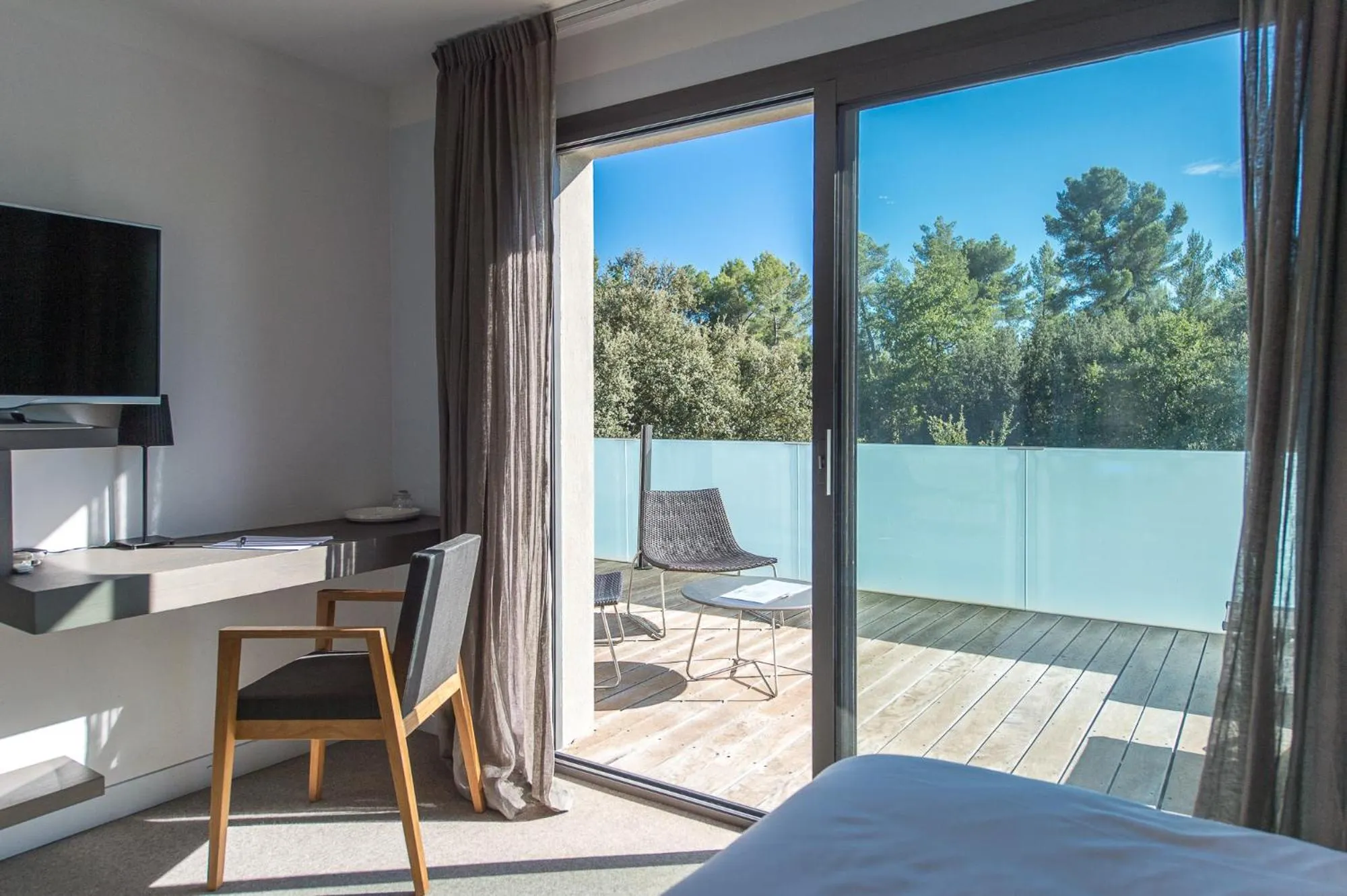 Balcony/Terrace, Bed in Domaine Rampale