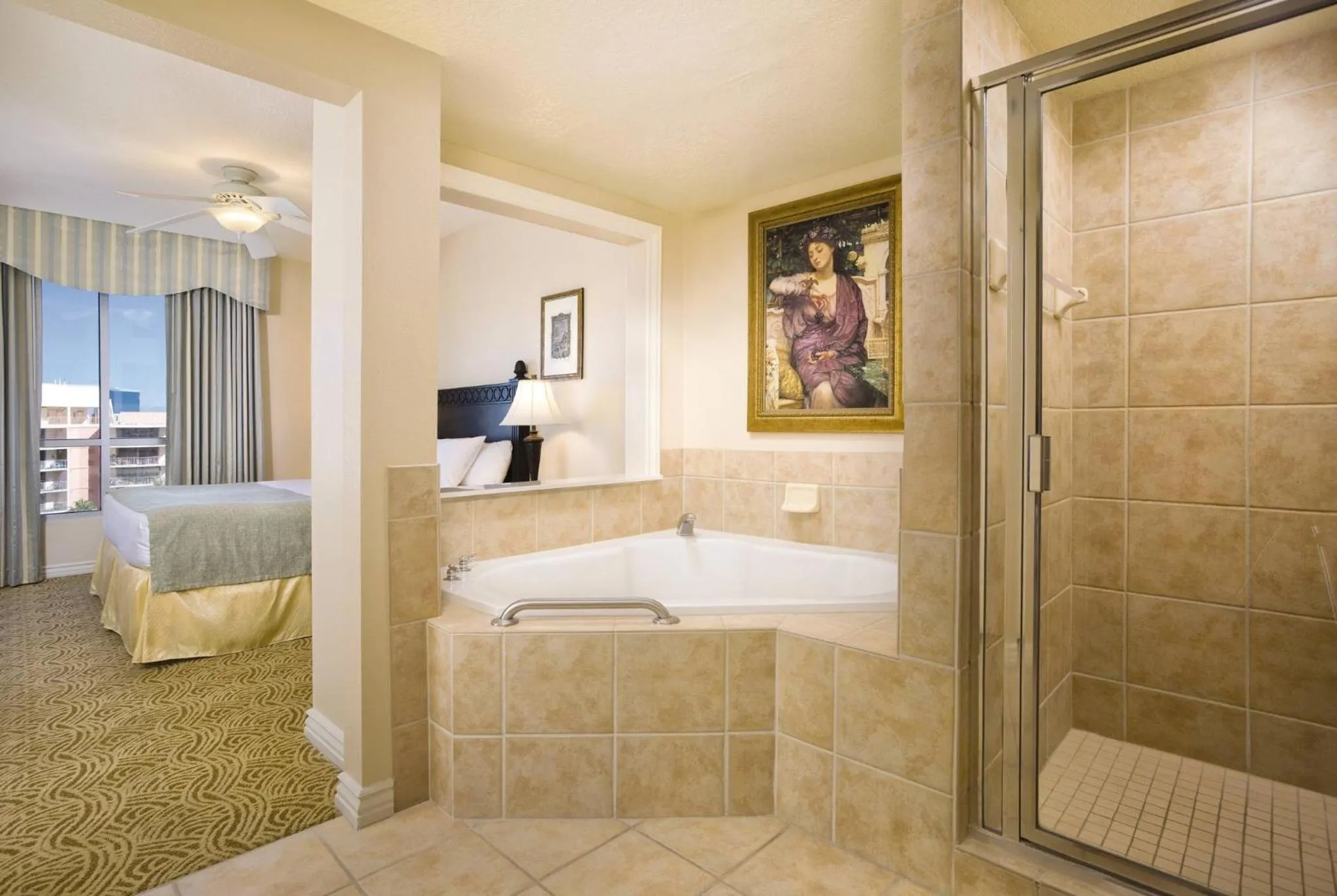 Bathroom, Bed in Club Wyndham Grand Desert