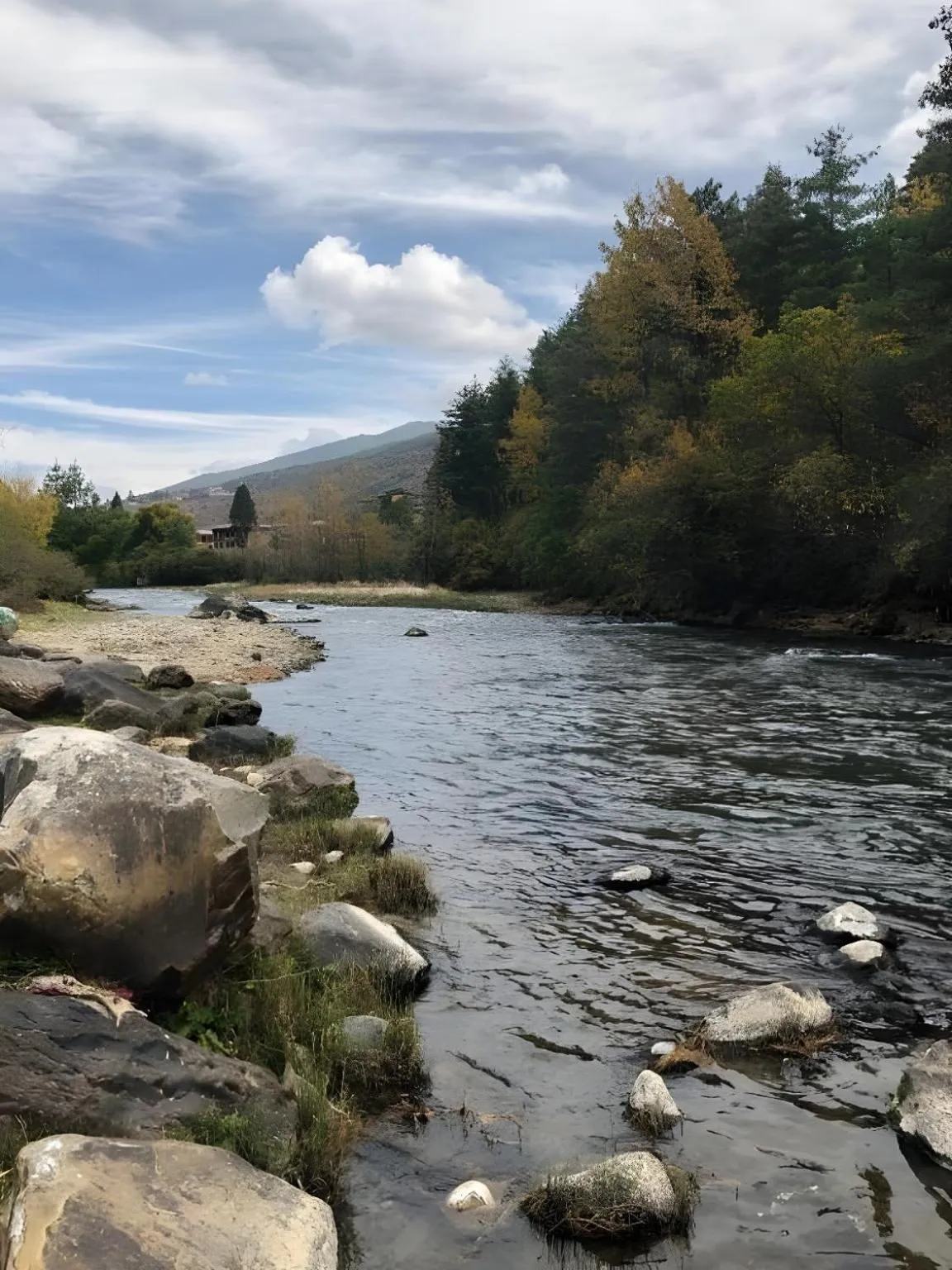 River view in The Postcard Dewa, Thimphu, Bhutan