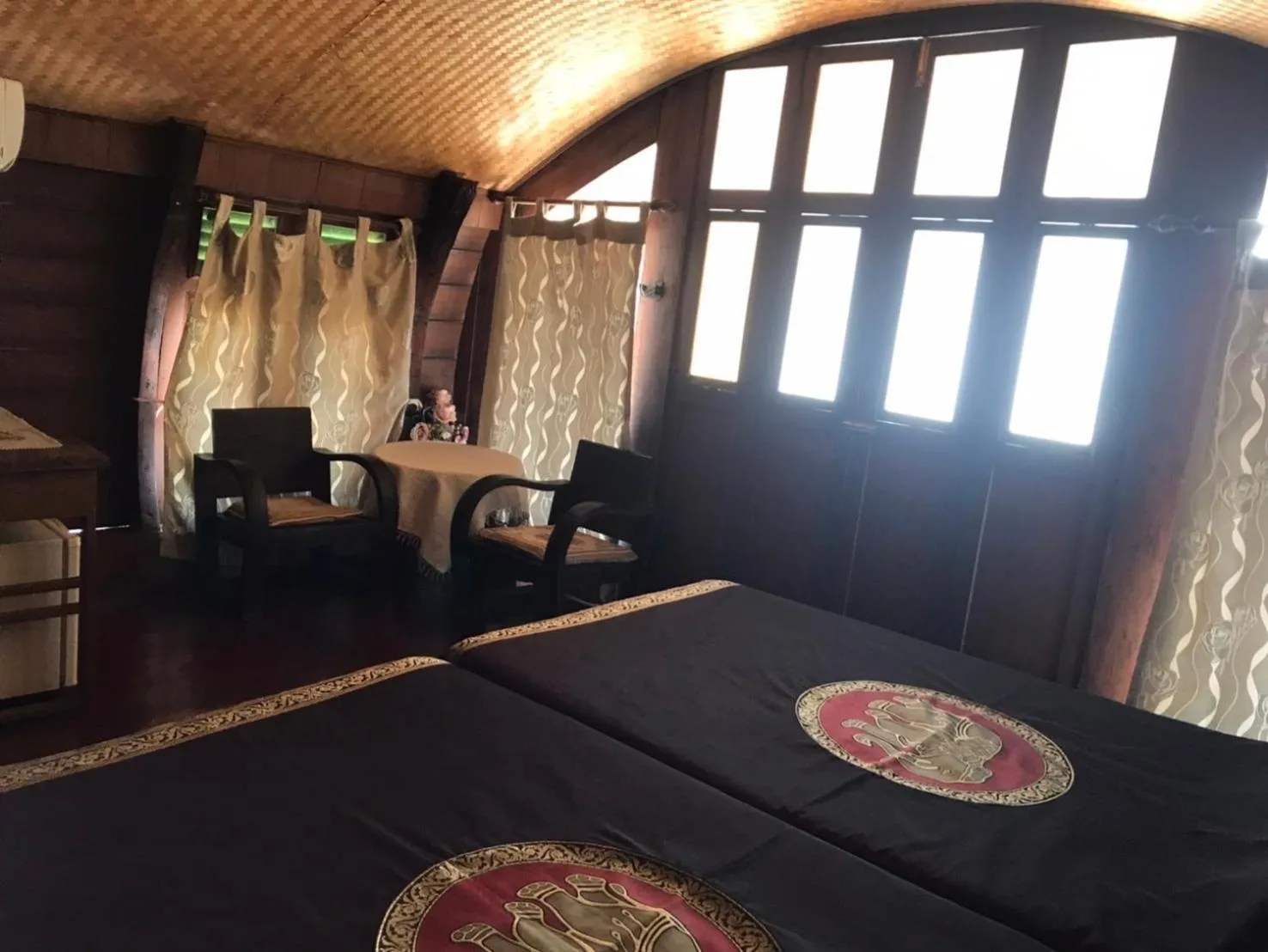 Bed in Ayothaya Riverside House