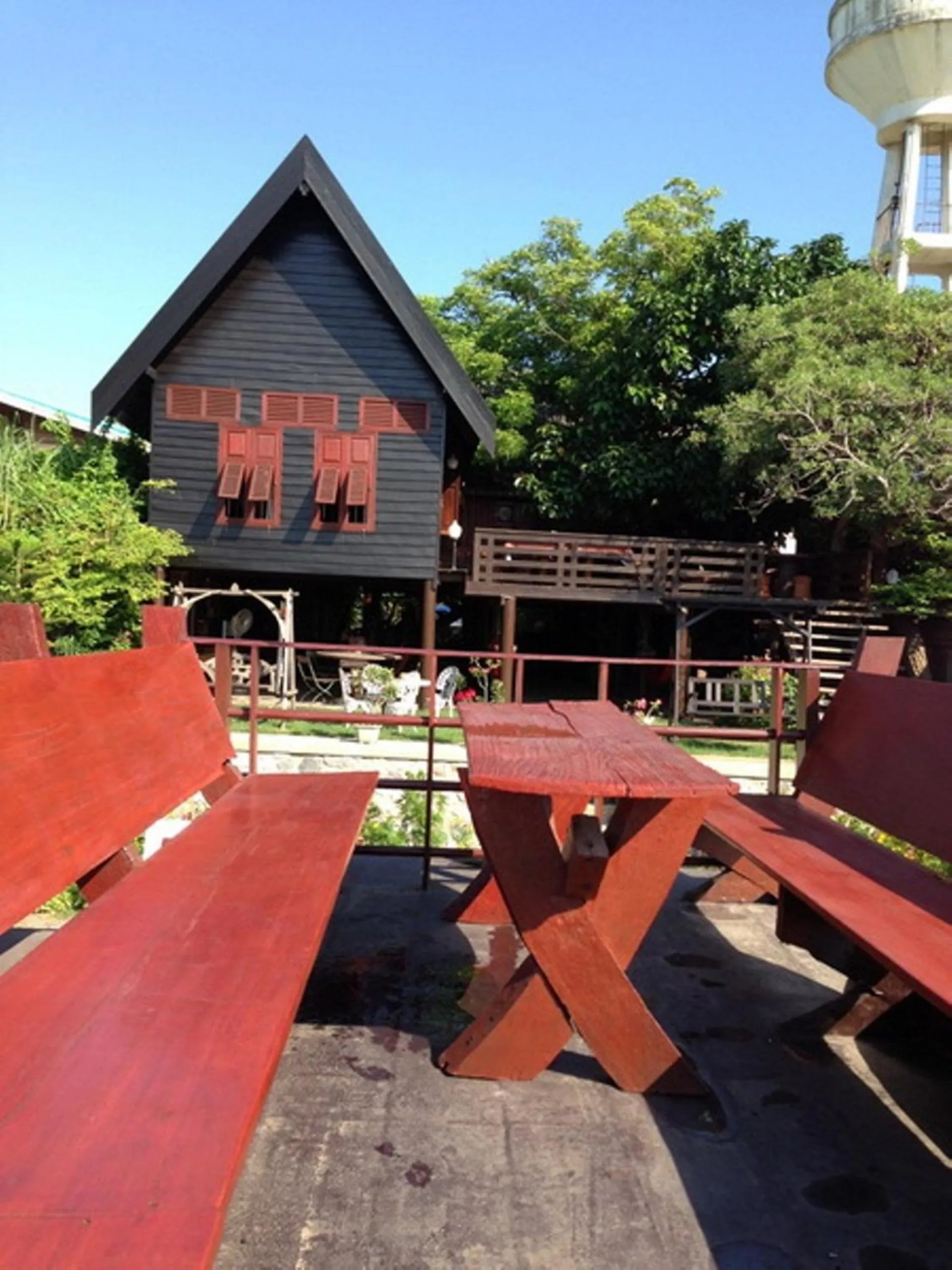 Facade/entrance in Ayothaya Riverside House