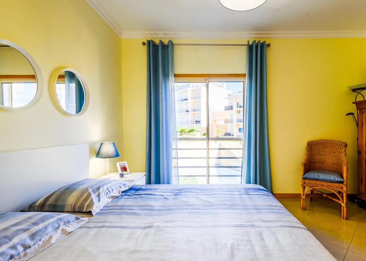 Bed in BnB Homes Ocean view Apartment with 3 spacious Terraces, 2 Swimming pools & Tennis court