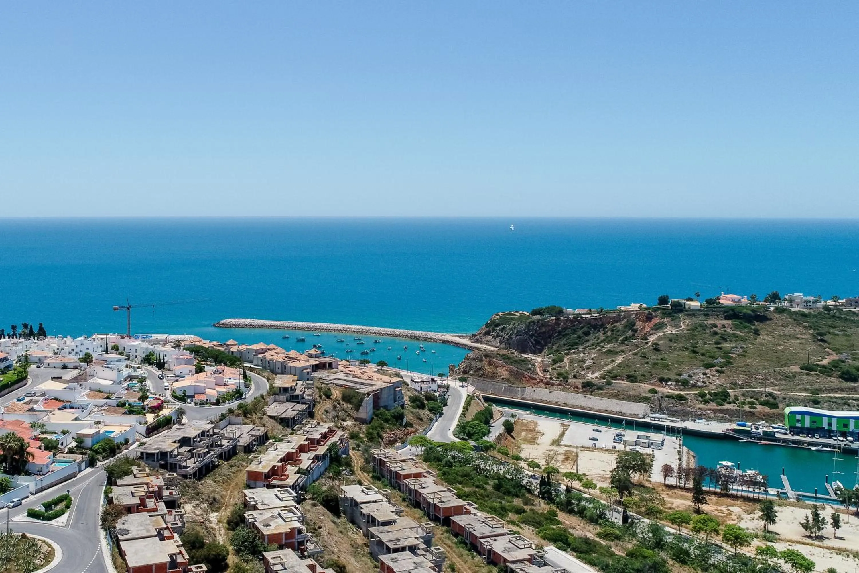 Bird's eye view in BnB Homes Ocean view Apartment with 3 spacious Terraces, 2 Swimming pools & Tennis court
