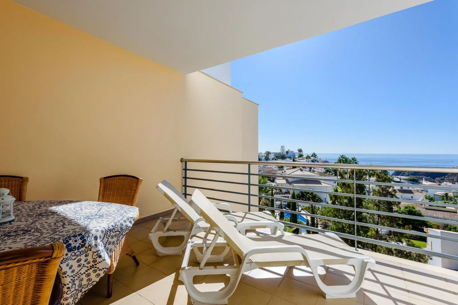Balcony/Terrace in BnB Homes Ocean view Apartment with 3 spacious Terraces, 2 Swimming pools & Tennis court