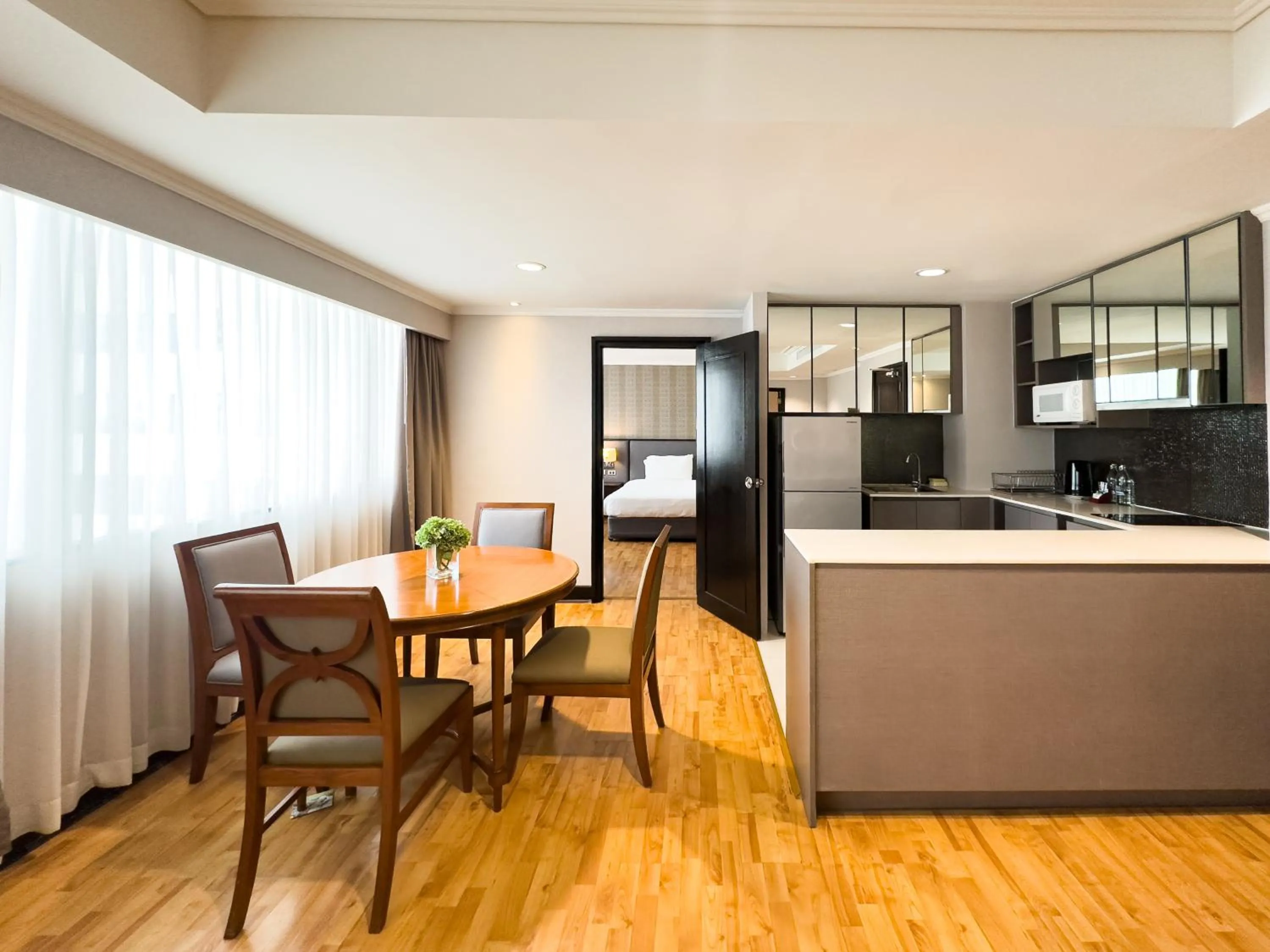 Living room in Rembrandt Residences Bangkok