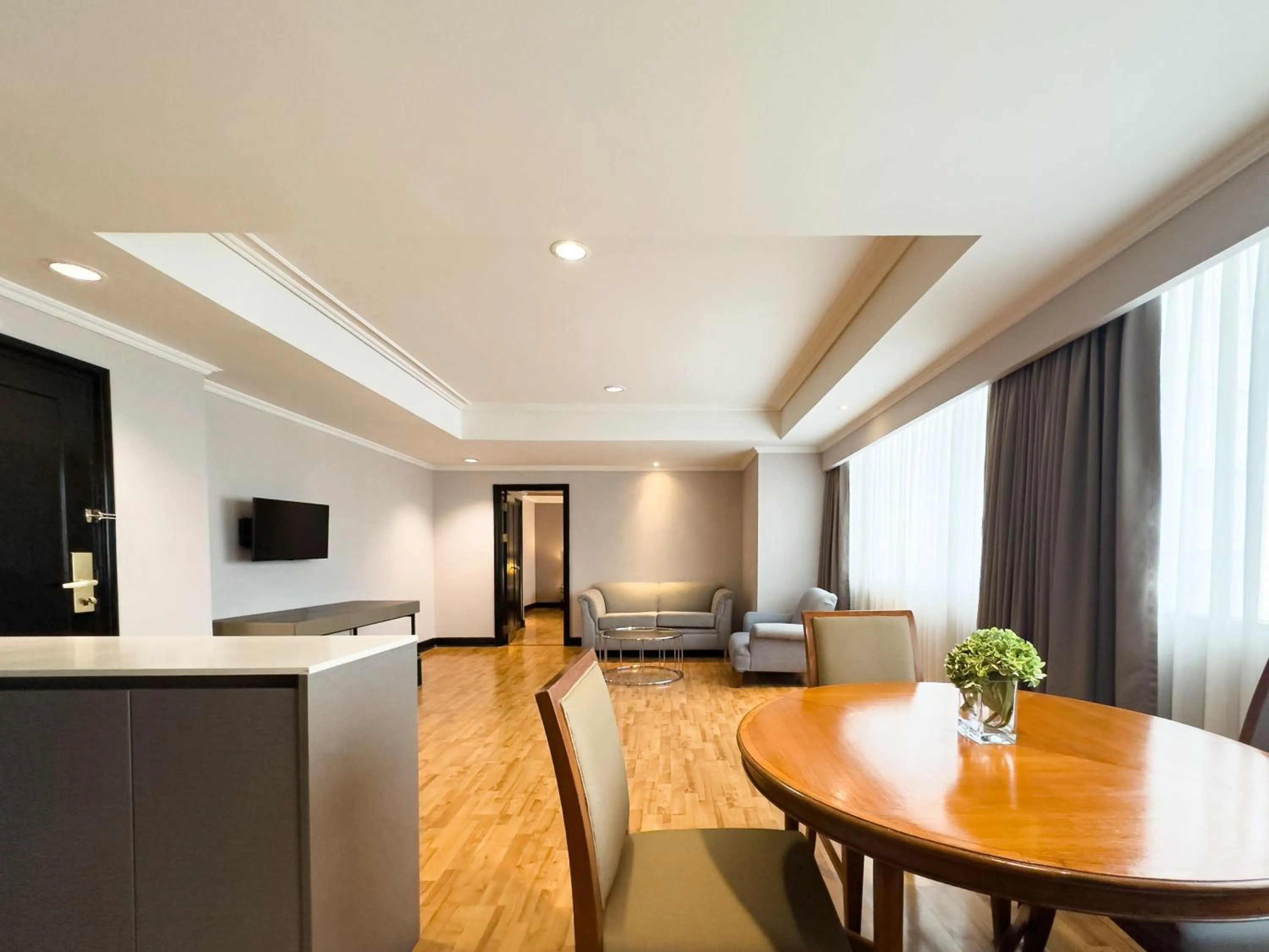 Living room in Rembrandt Residences Bangkok