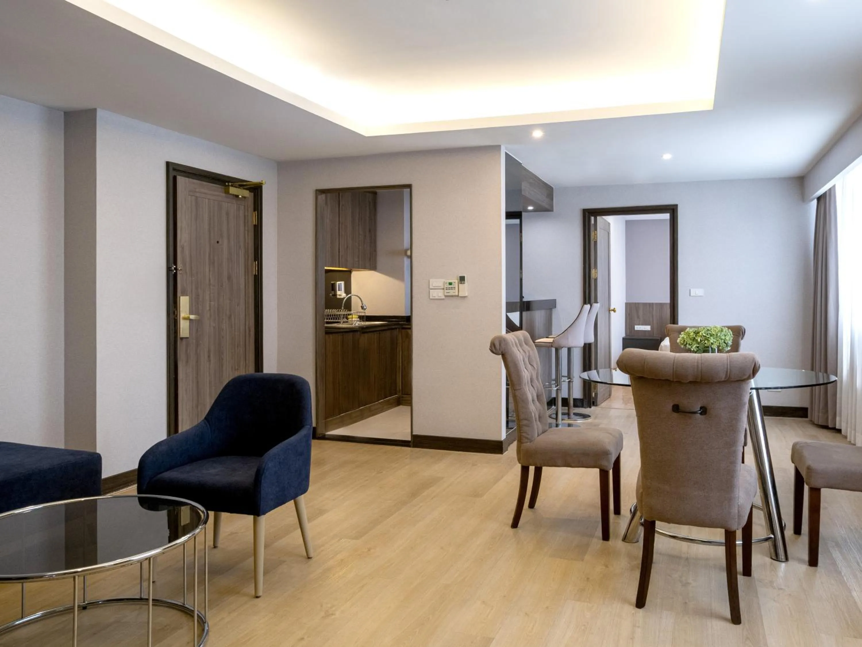 Living room in Rembrandt Residences Bangkok