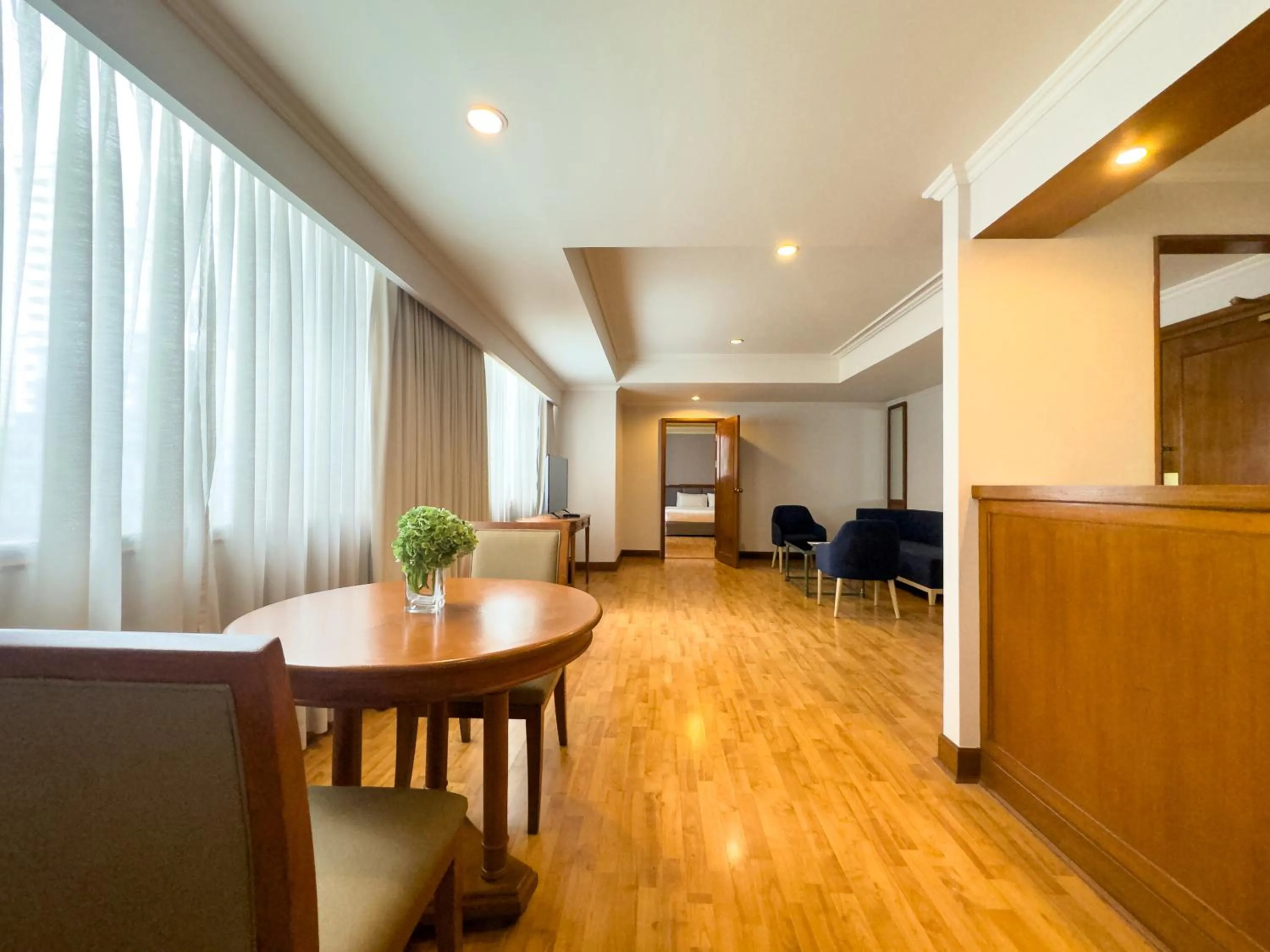 Living room in Rembrandt Residences Bangkok