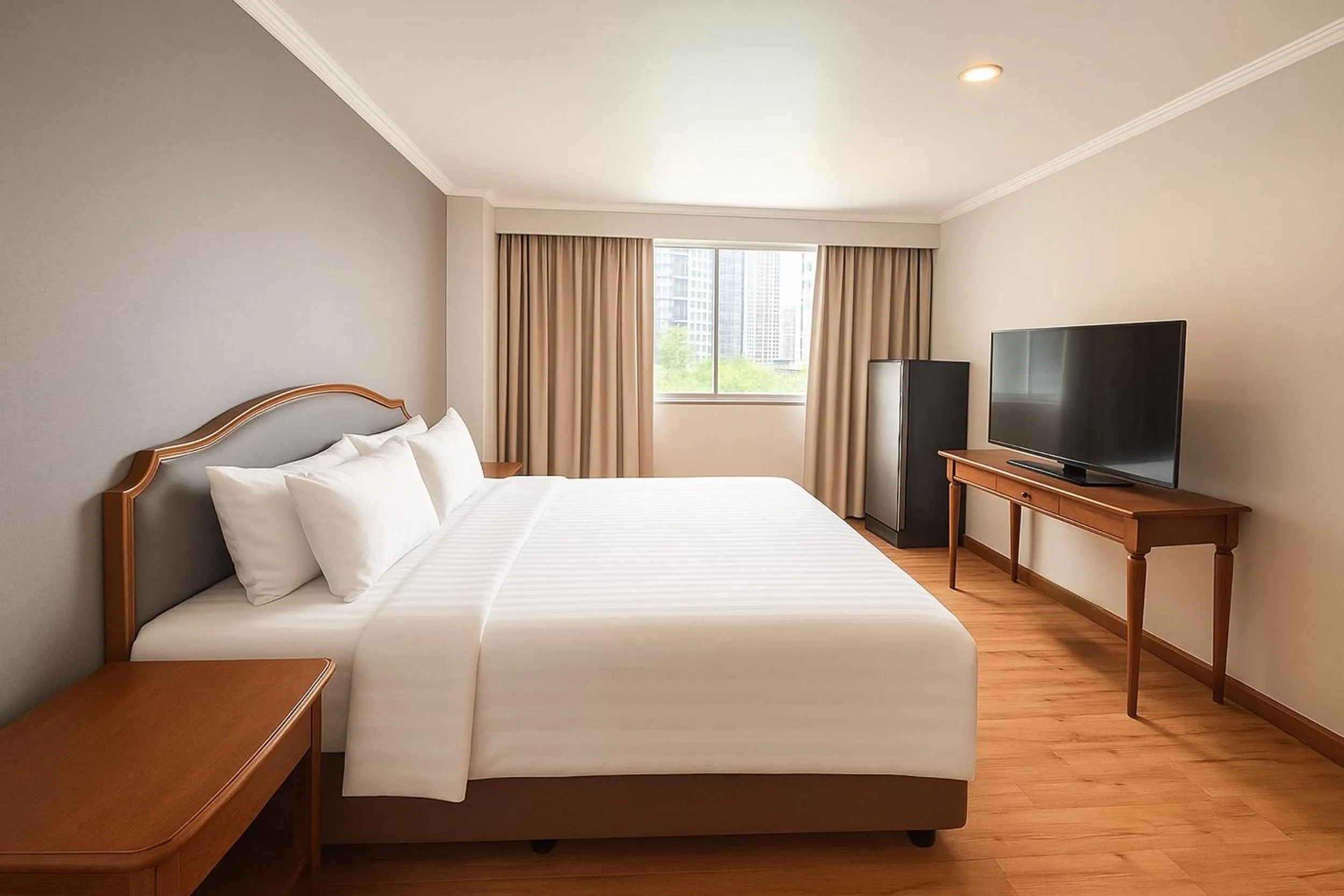 Bed in Rembrandt Residences Bangkok