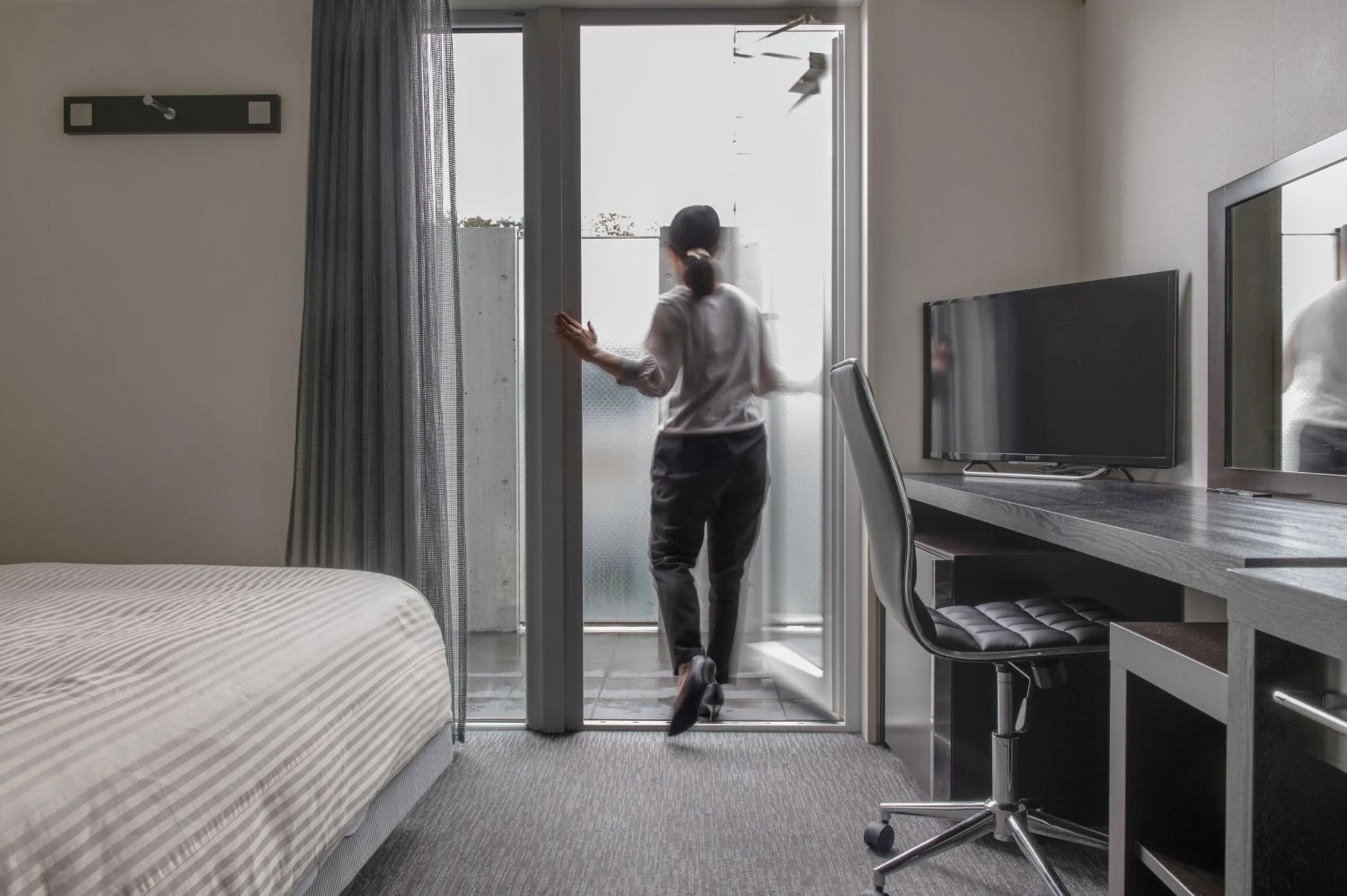 Balcony/Terrace, Bed in Hotel Vista Kumamoto Airport