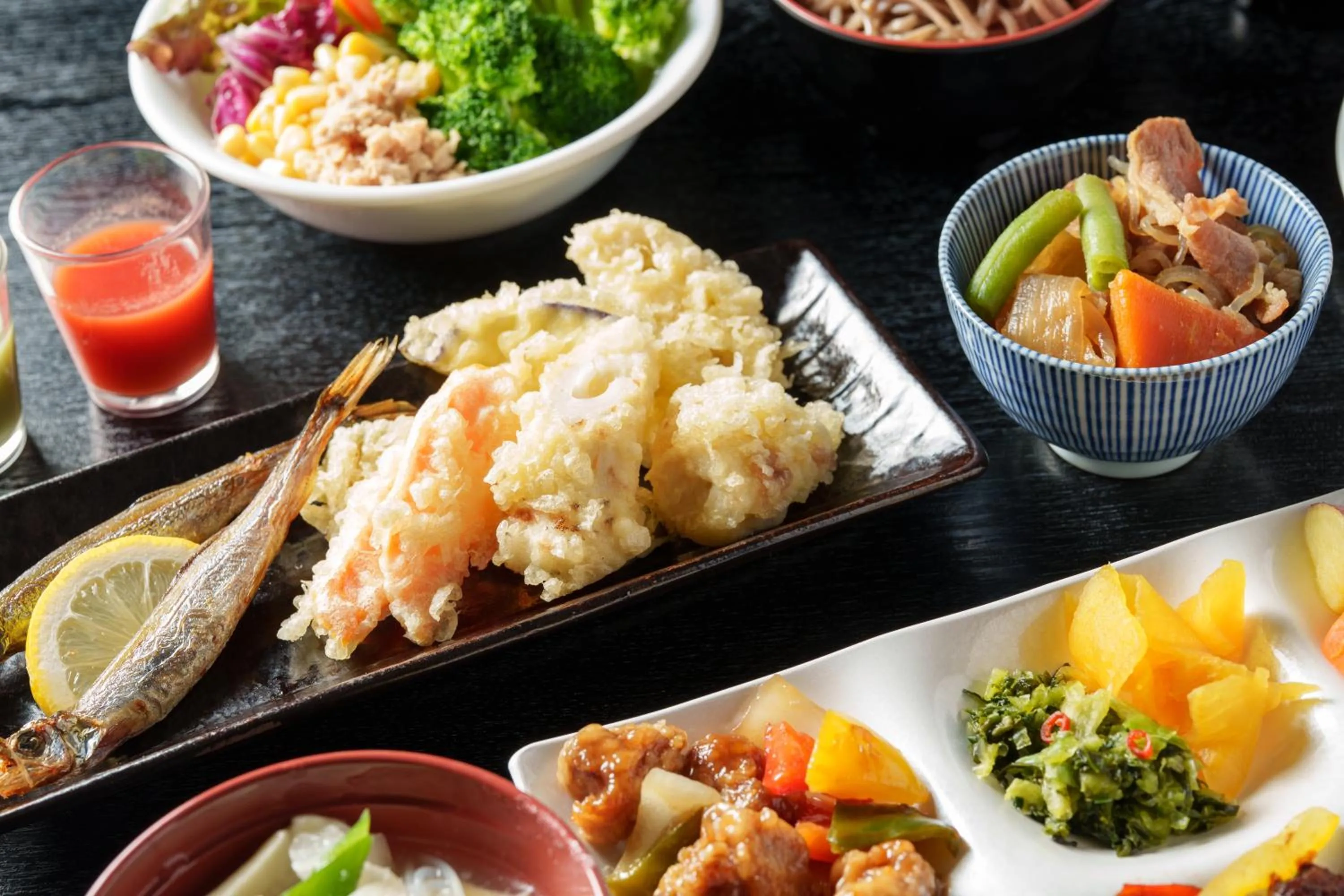 Buffet breakfast in Hotel Vista Kumamoto Airport