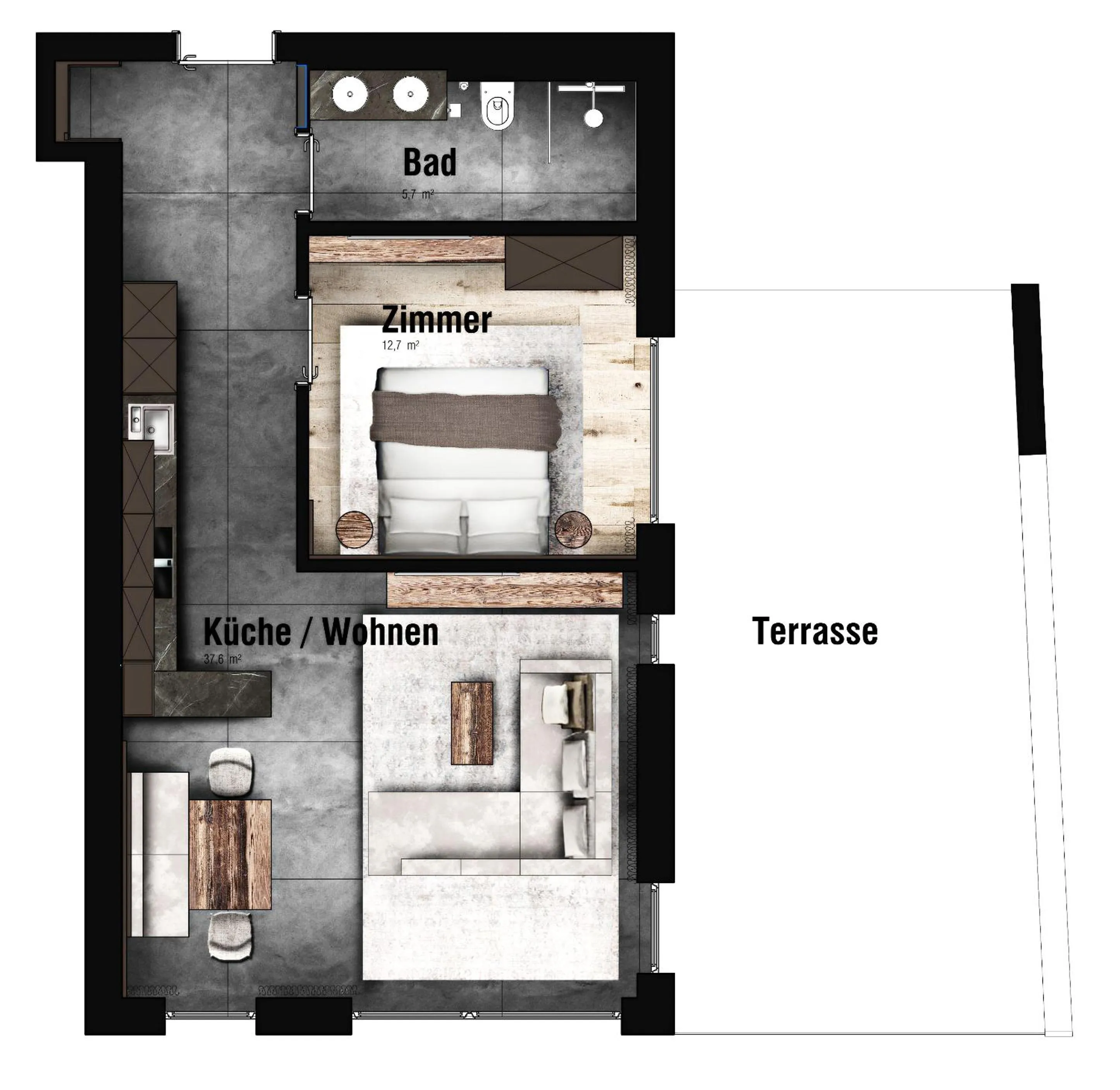 Floor plan in LUVA Resorts Kappl - Chalet K