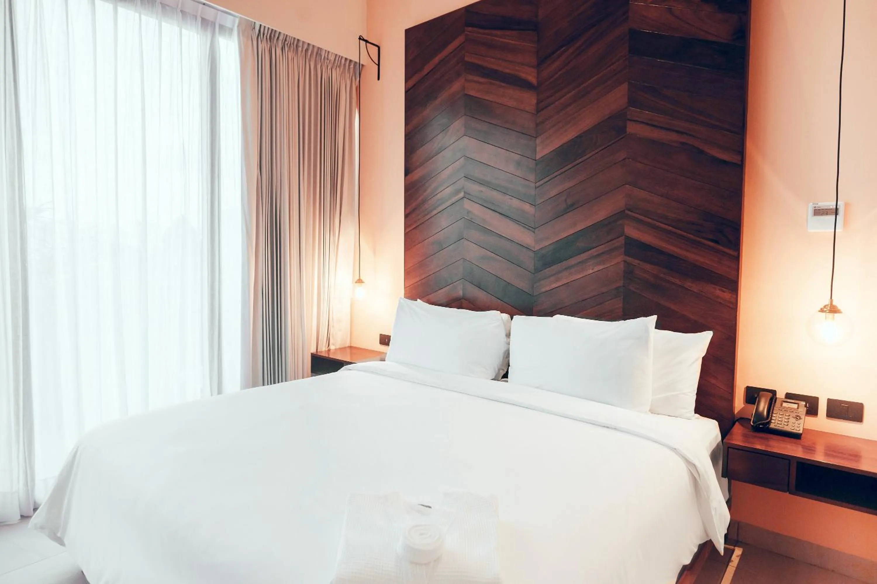 Bed in CALIXTA Hotel