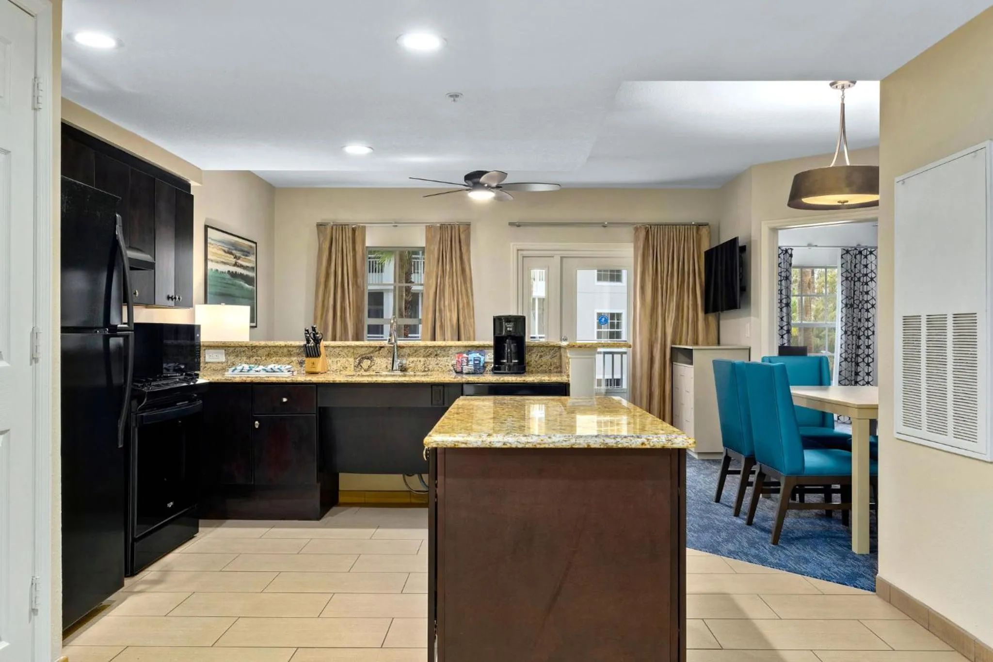 Communal kitchen in Club Wyndham Cypress Palms