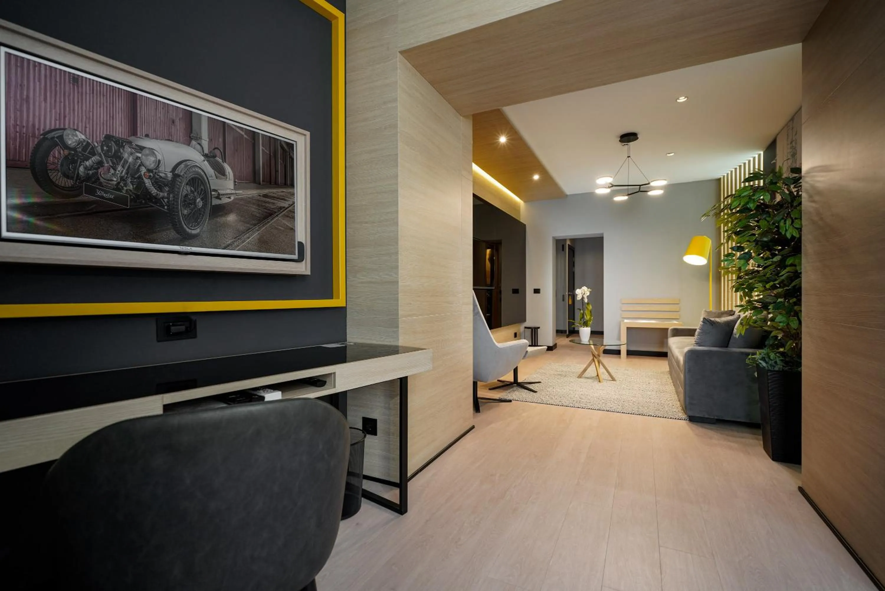 Living room in Maccani Black Luxury Suites