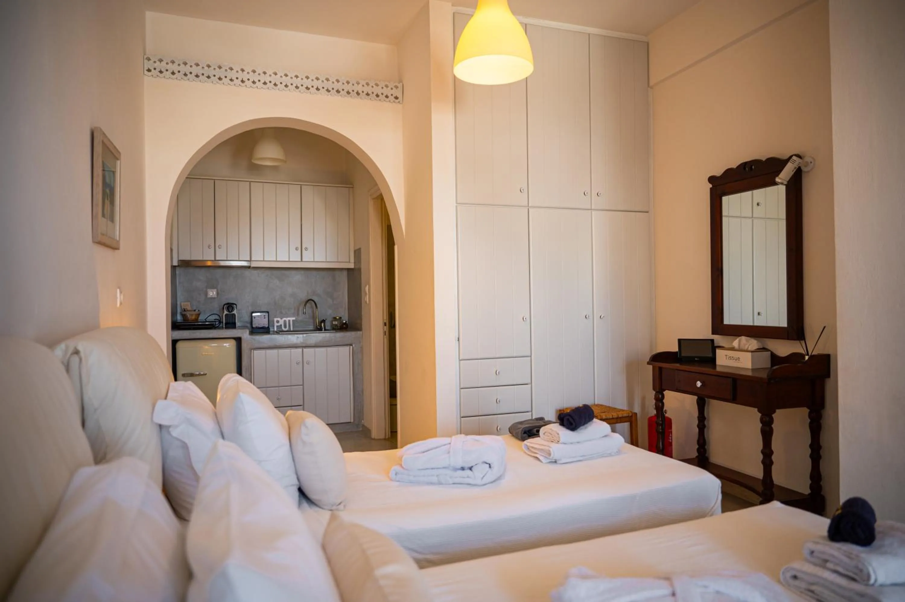 Bed in Kallichoron Art Boutique Hotel