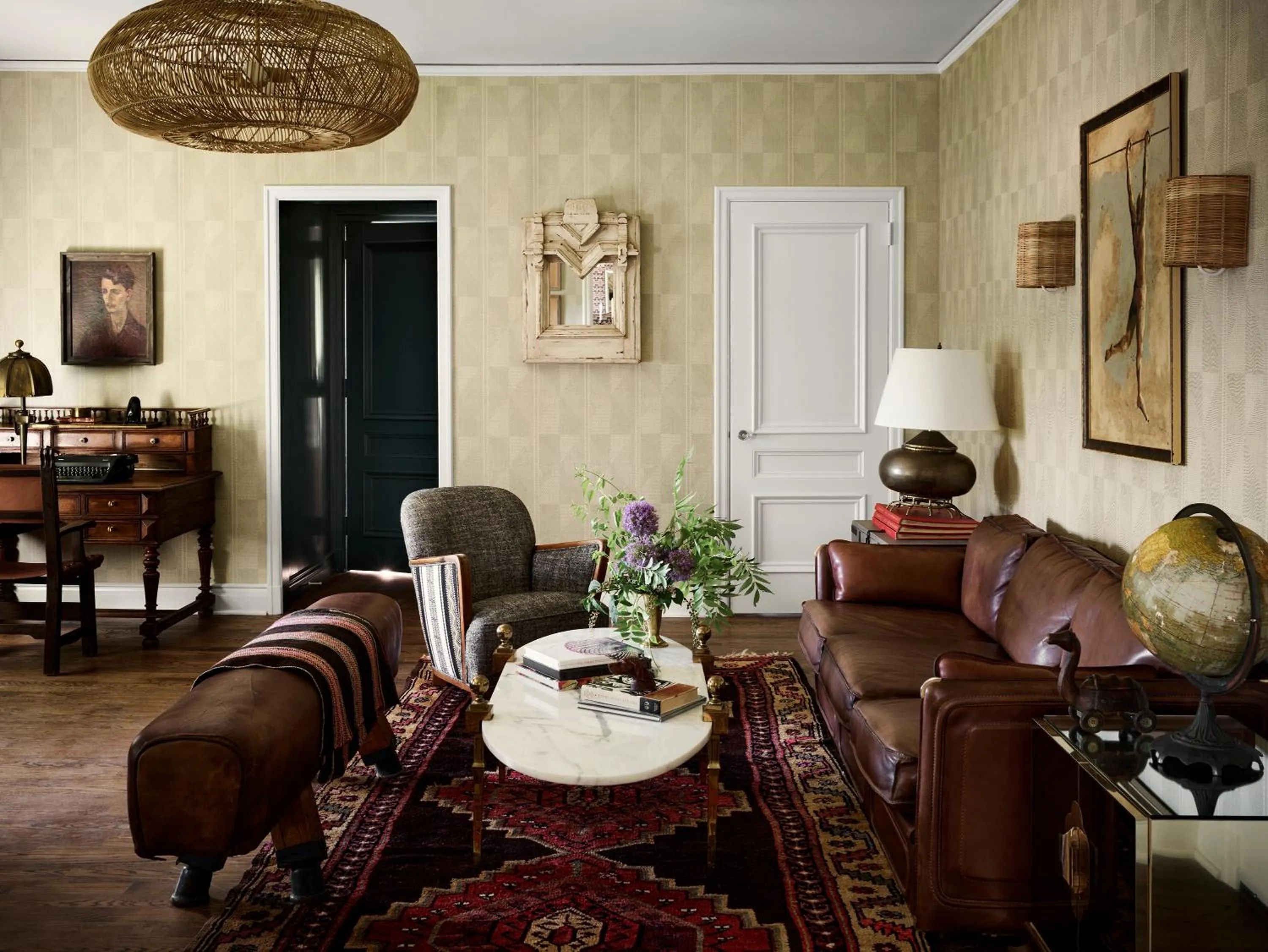 Living room in Commodore Perry Estate, Auberge Collection