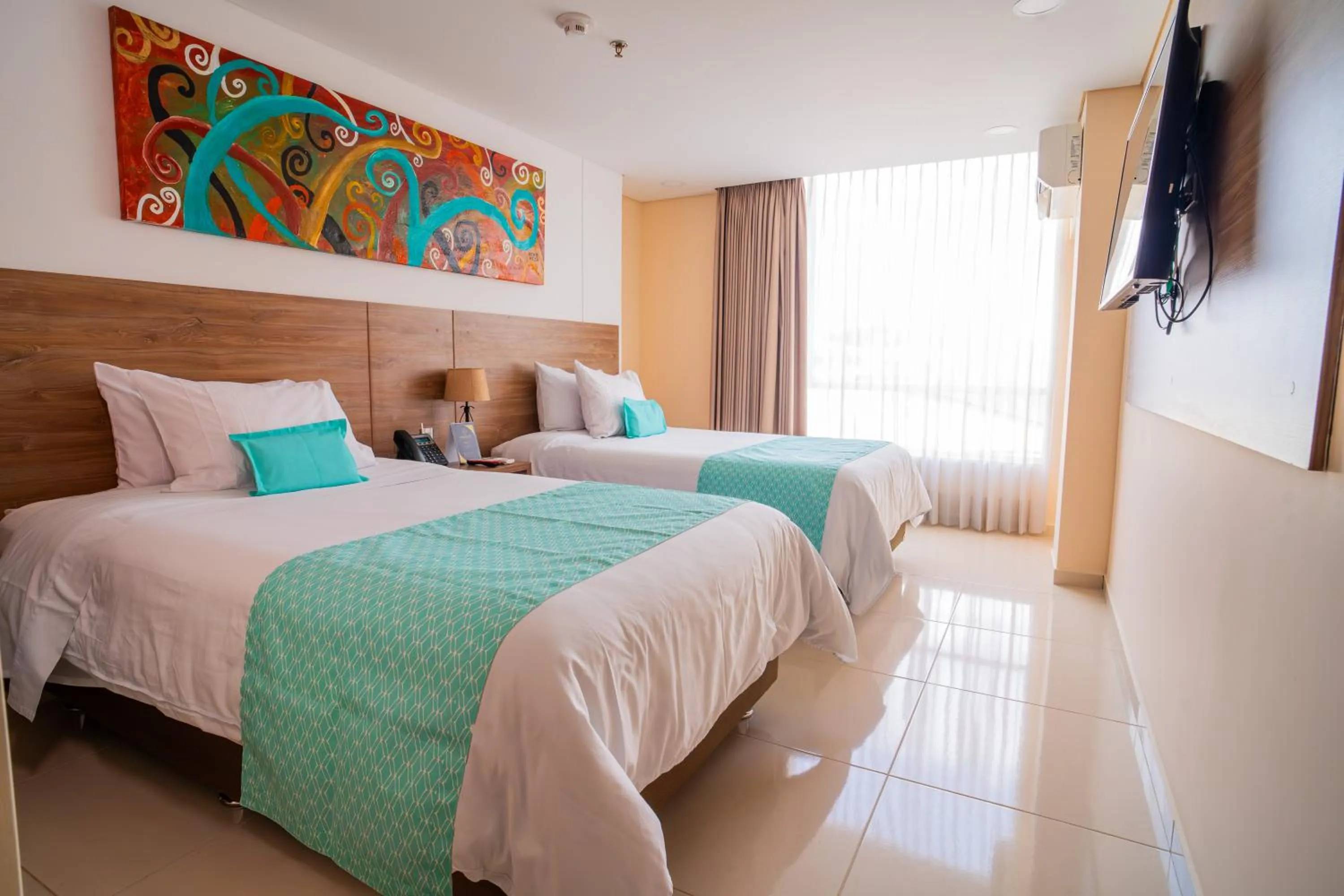 Bed in Ambar Hotel Boutique Cali