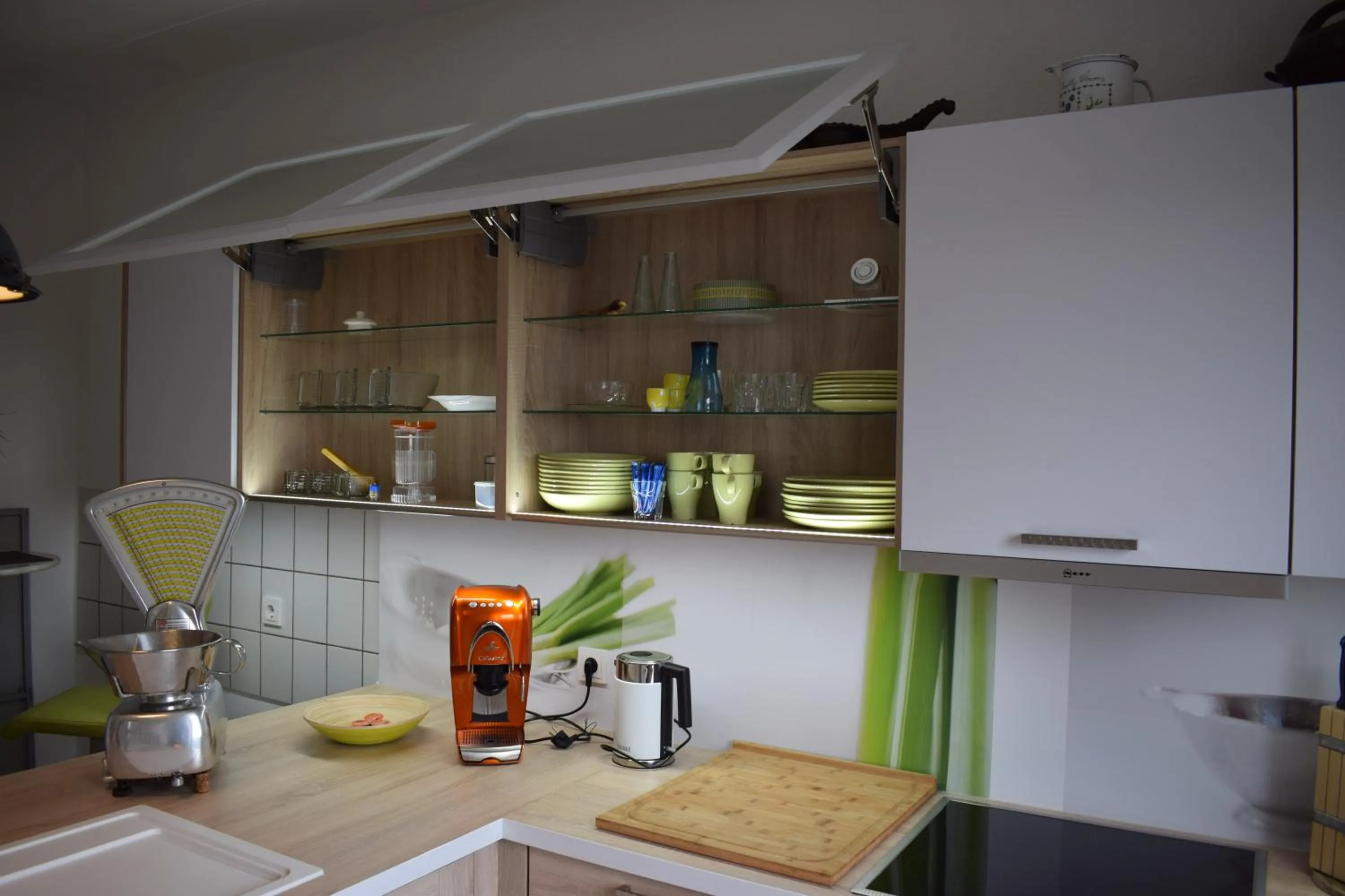 Kitchen or kitchenette in Messewohnung Augusta