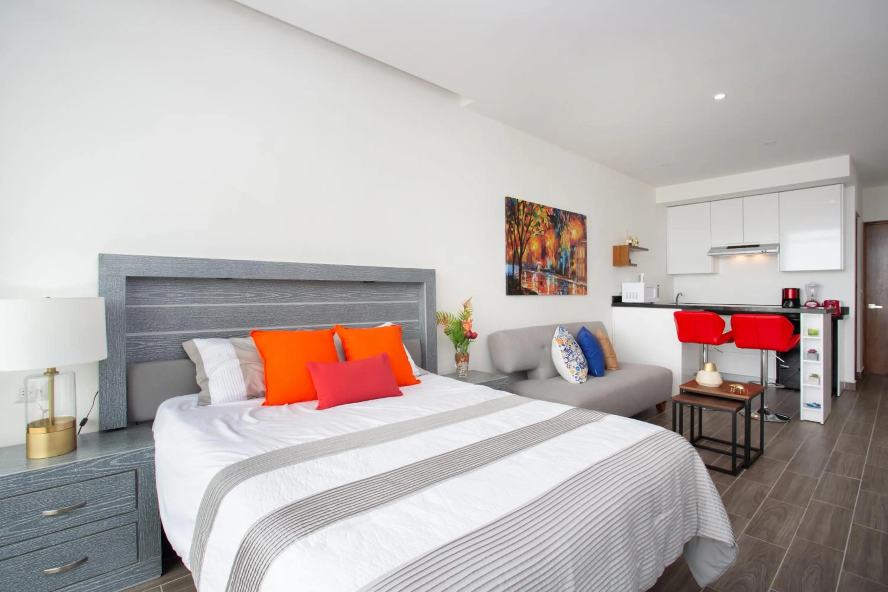 Living room, Bed in Edificio Vanessa 24 studios