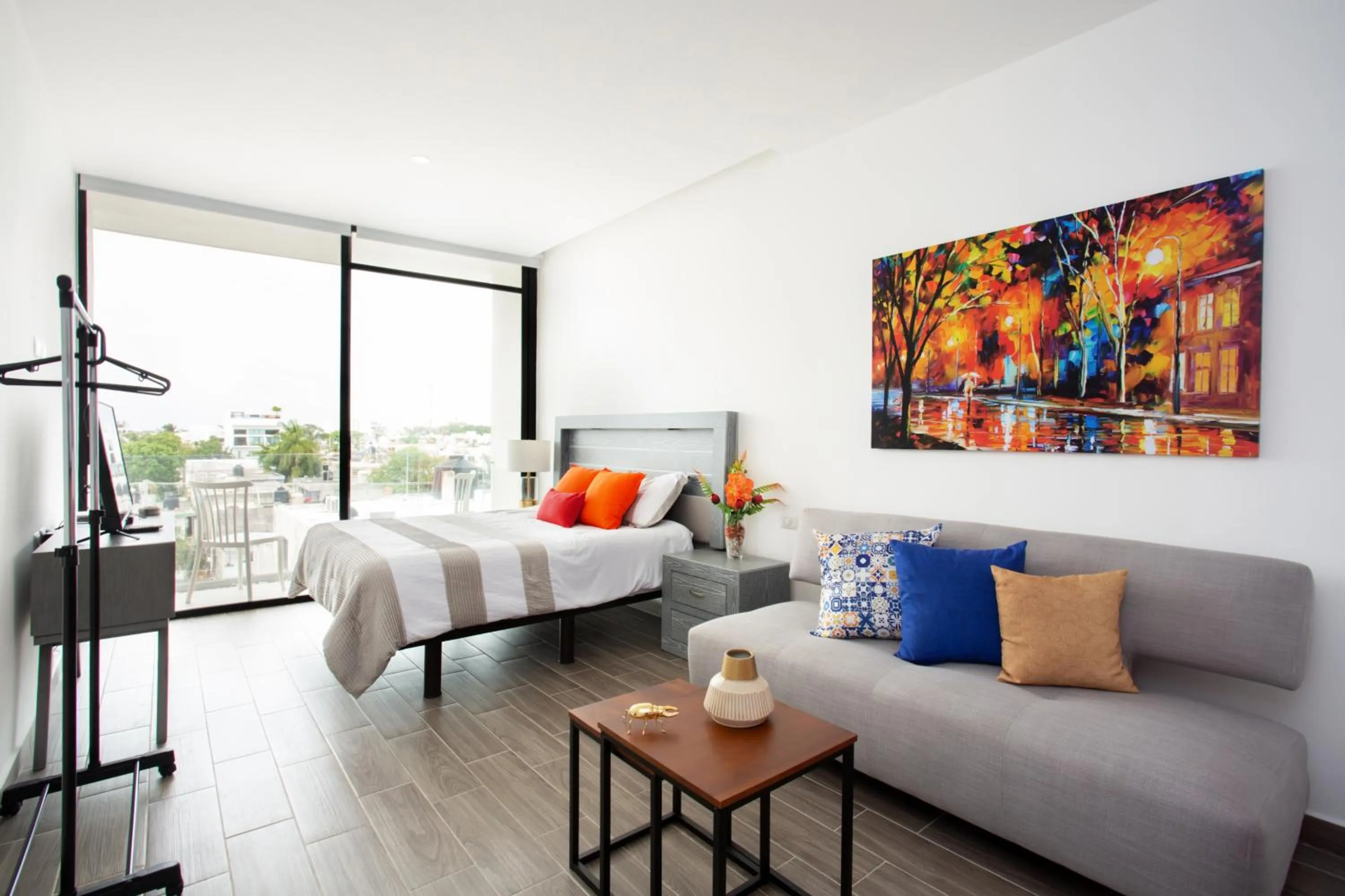 Bed in Edificio Vanessa 24 studios