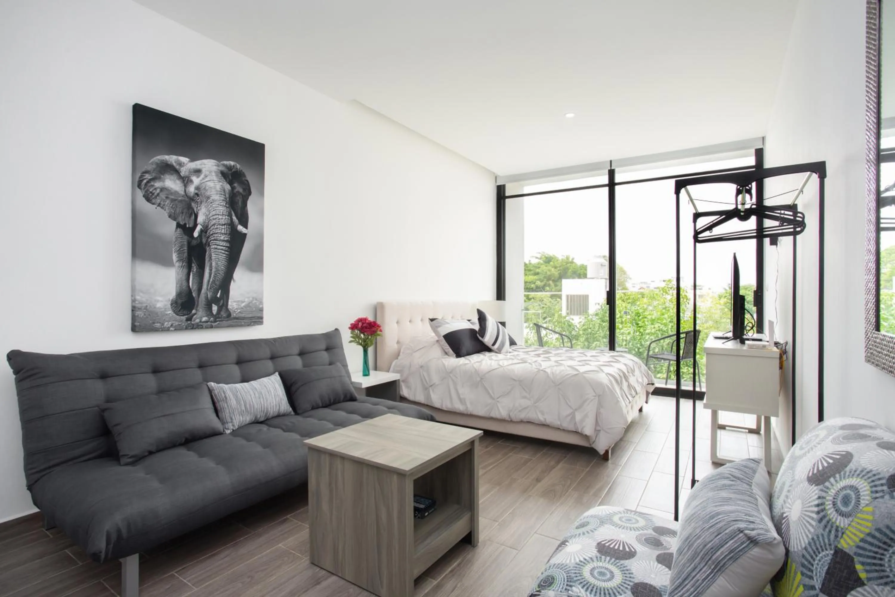 Living room, Bed in Edificio Vanessa 24 studios