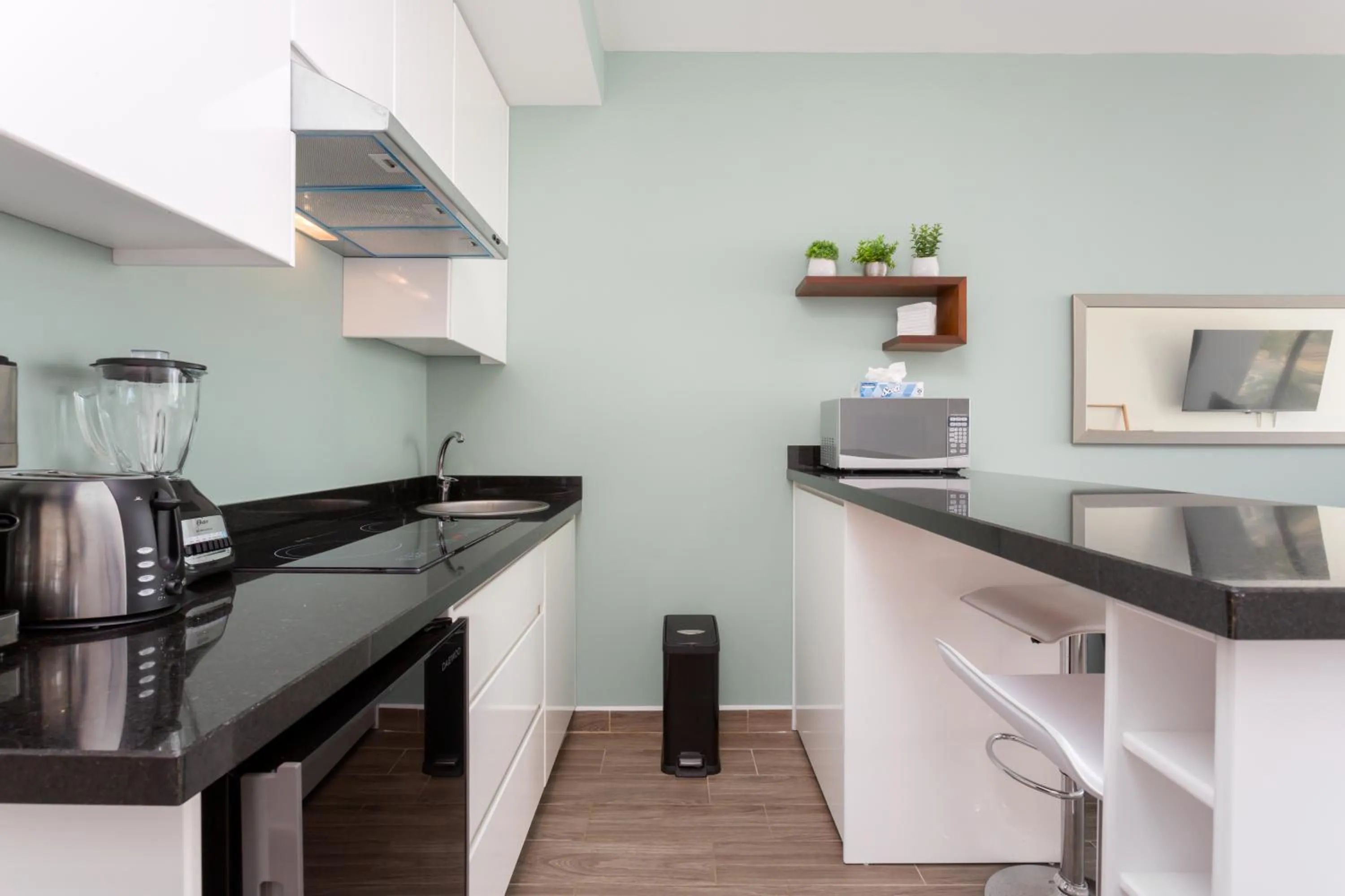 Kitchen or kitchenette in Edificio Vanessa 24 studios