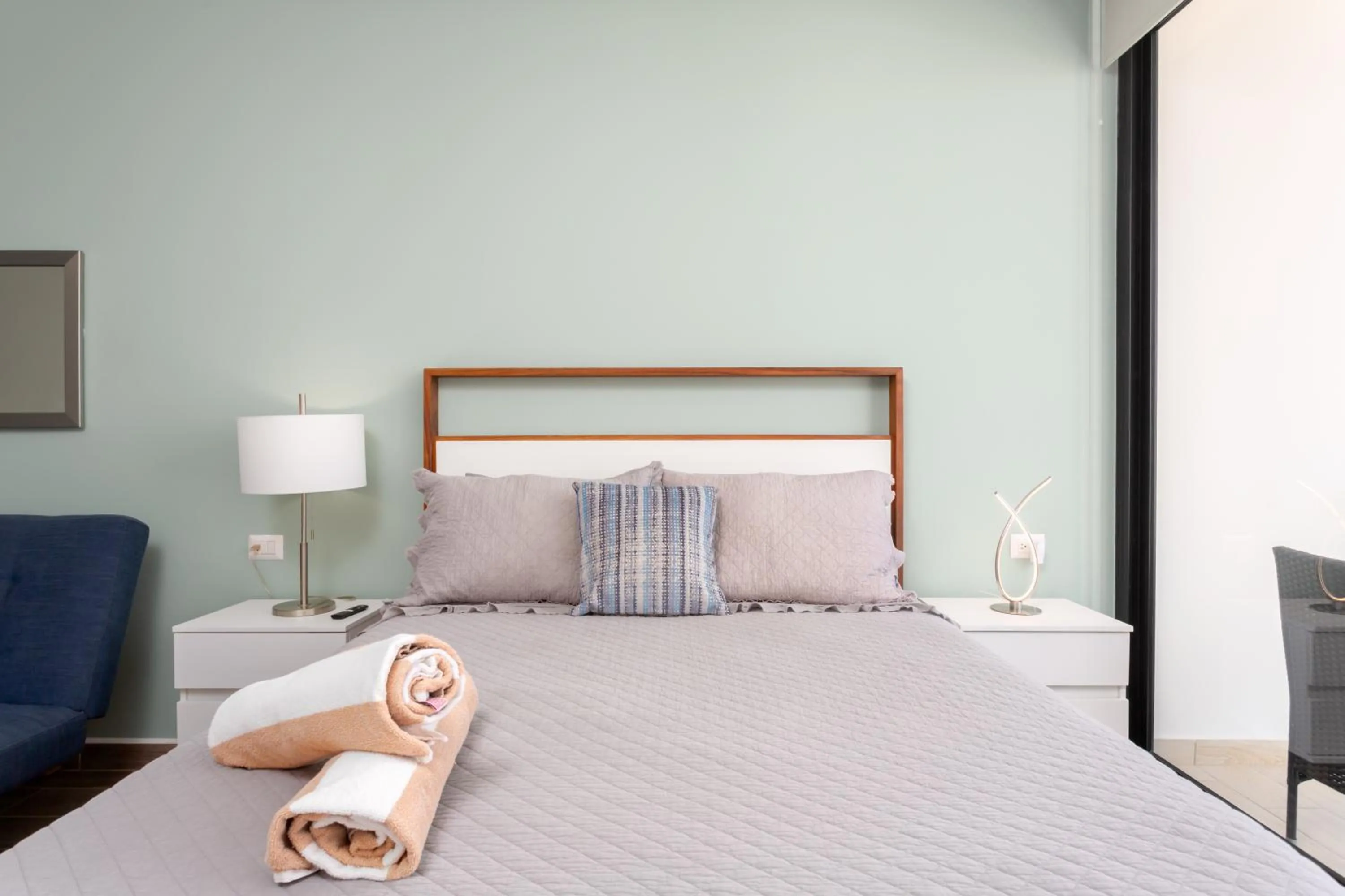 Bed in Edificio Vanessa 24 studios