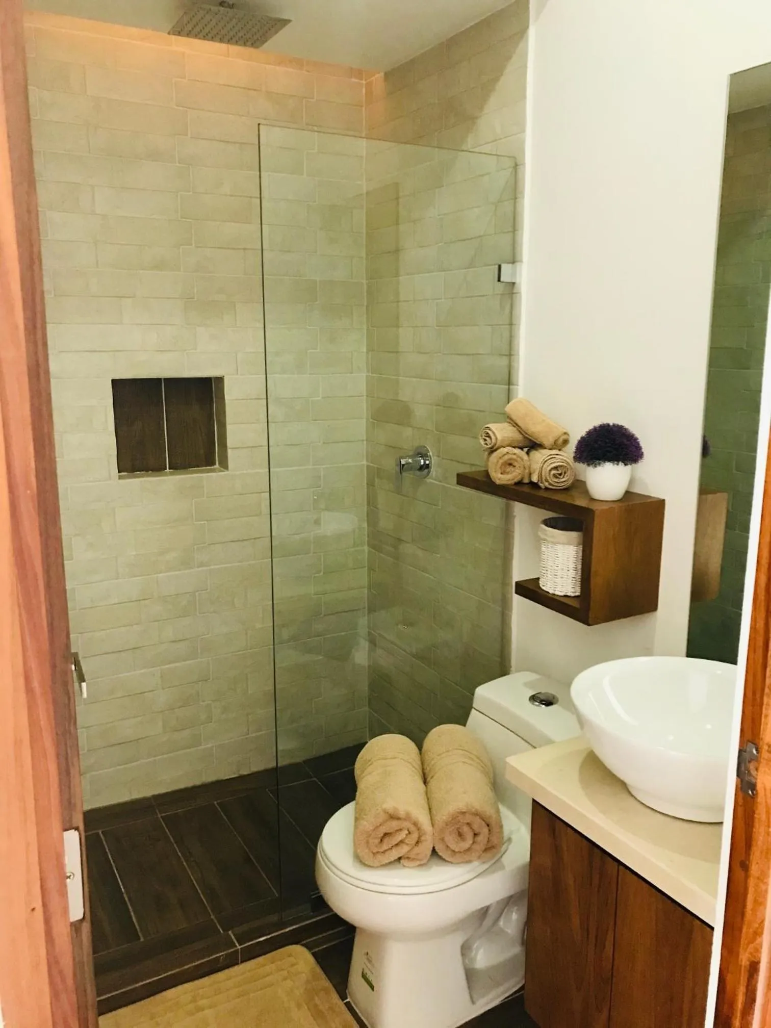 Shower in Edificio Vanessa 24 studios