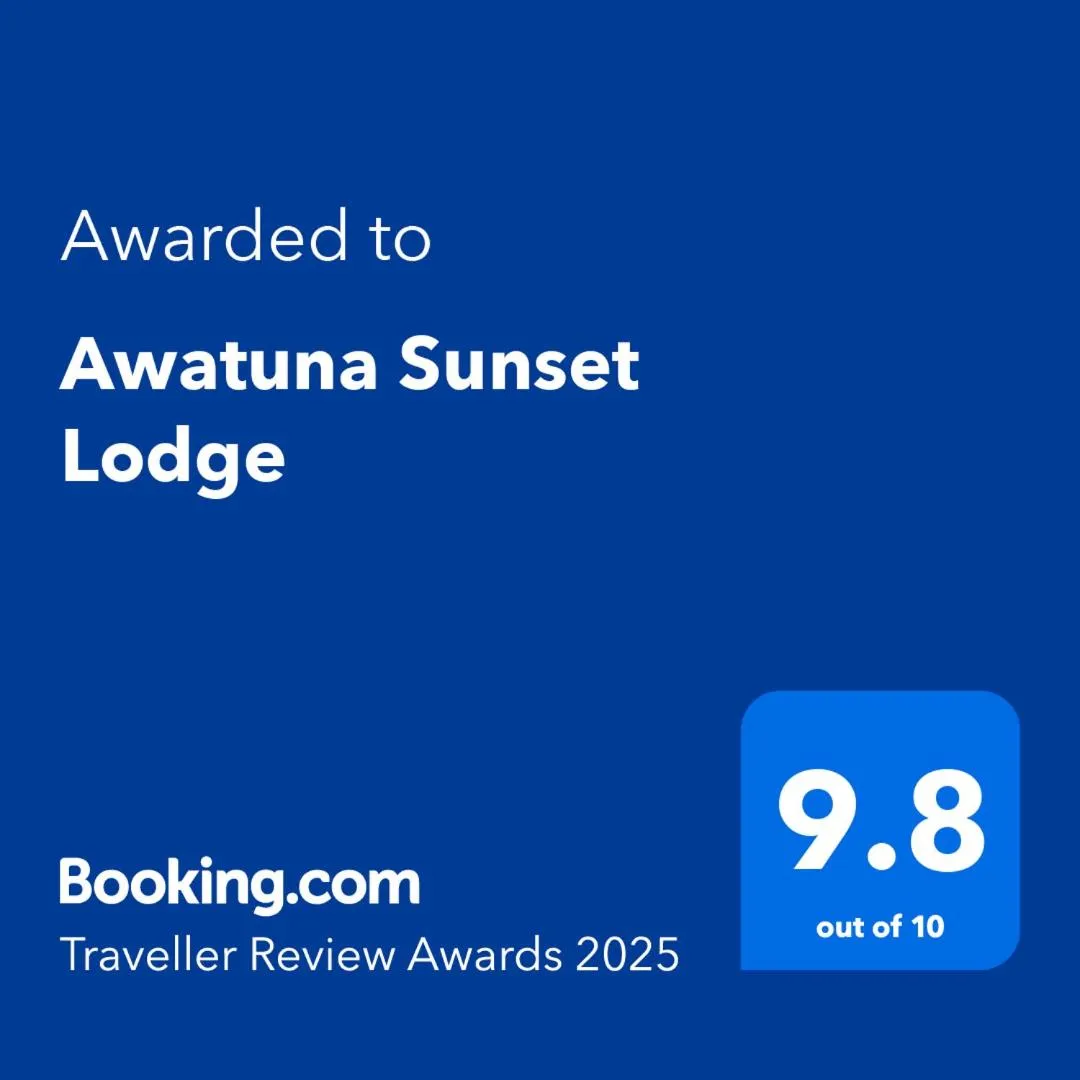 Certificate/Award in Awatuna Sunset Lodge
