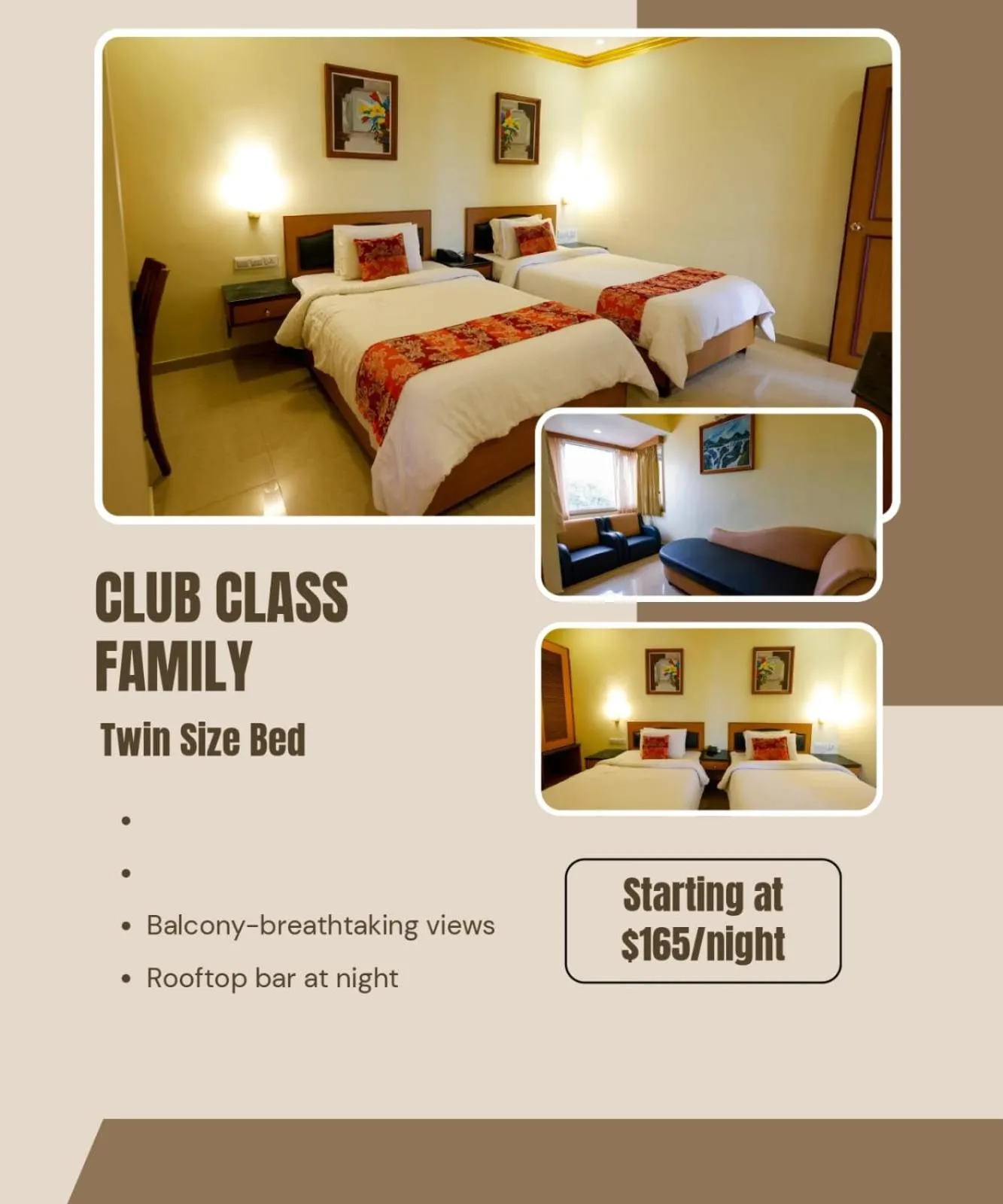 Bed in Hotel Nahar Manchester Inn