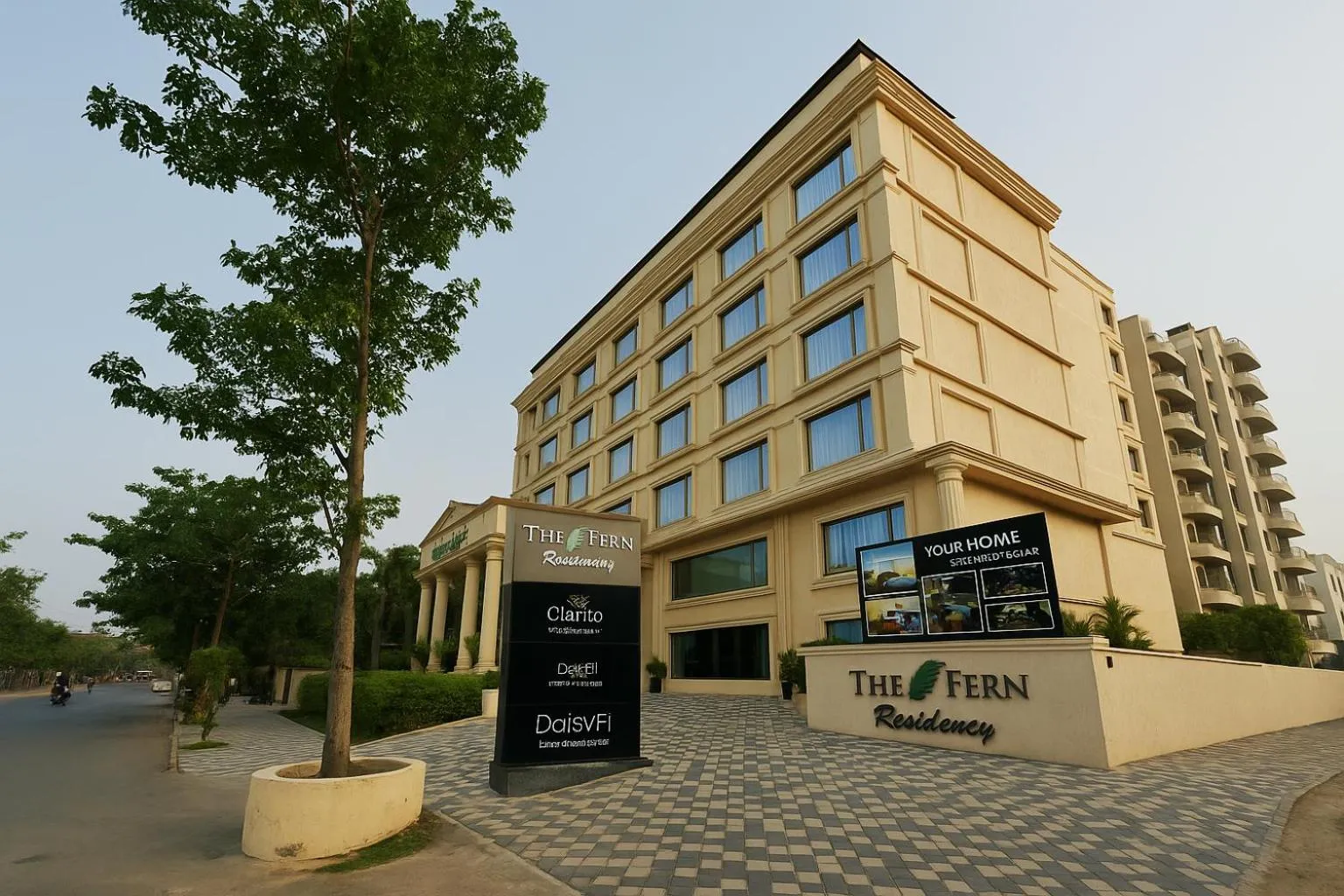 Facade/entrance in The Fern Residency Sarnath