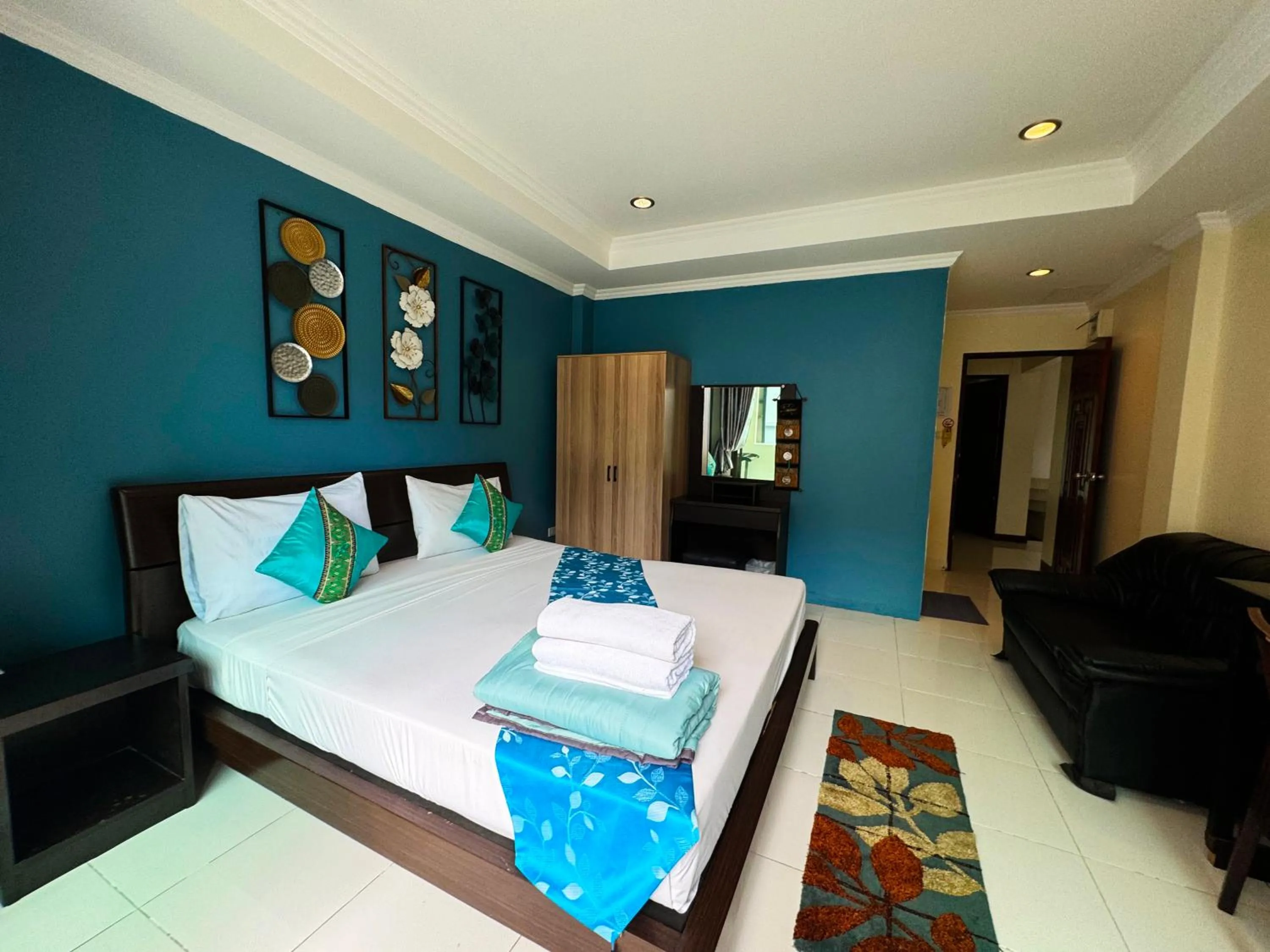 Bed in Sky Silk Decoration House