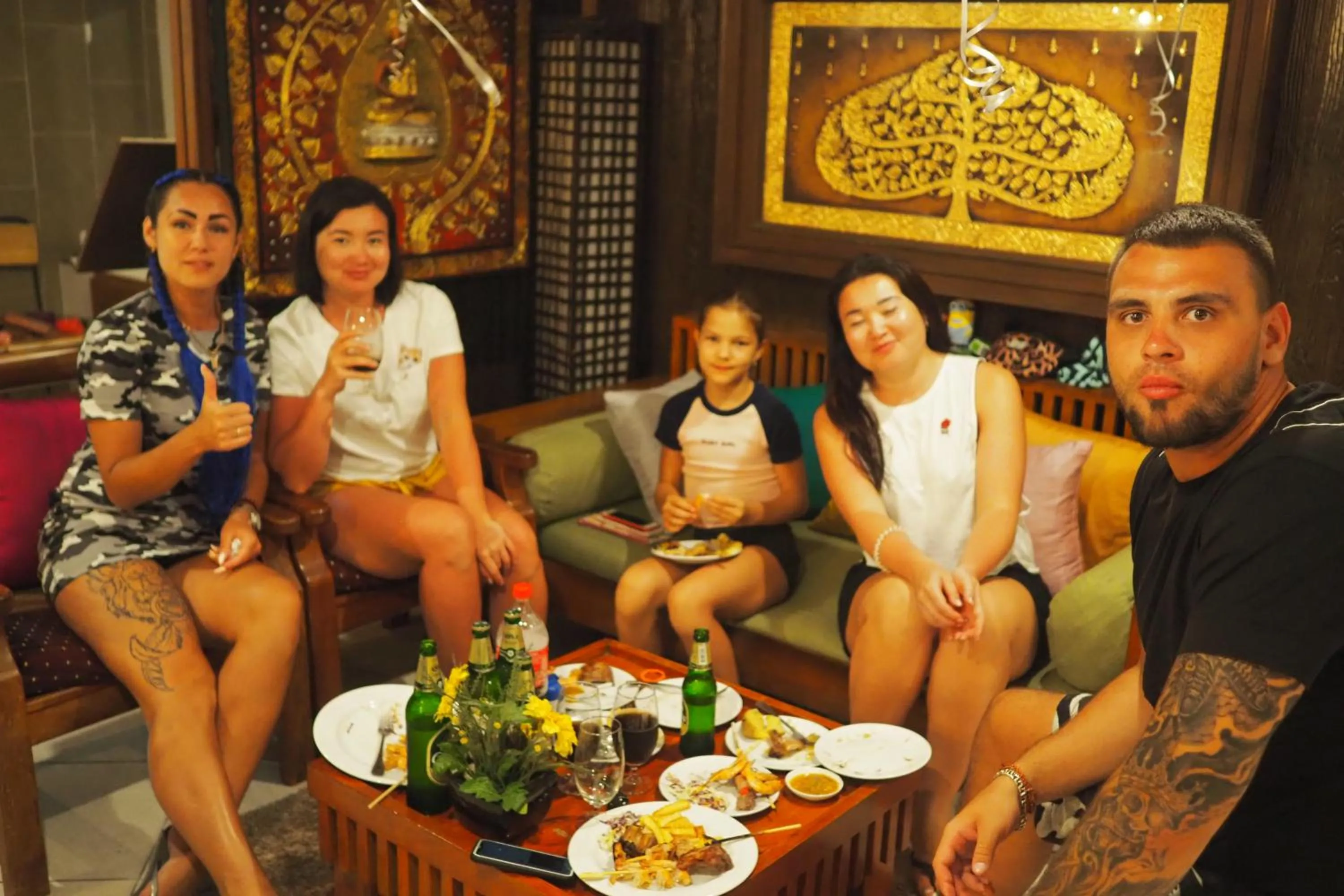 People in Sky Silk Decoration House