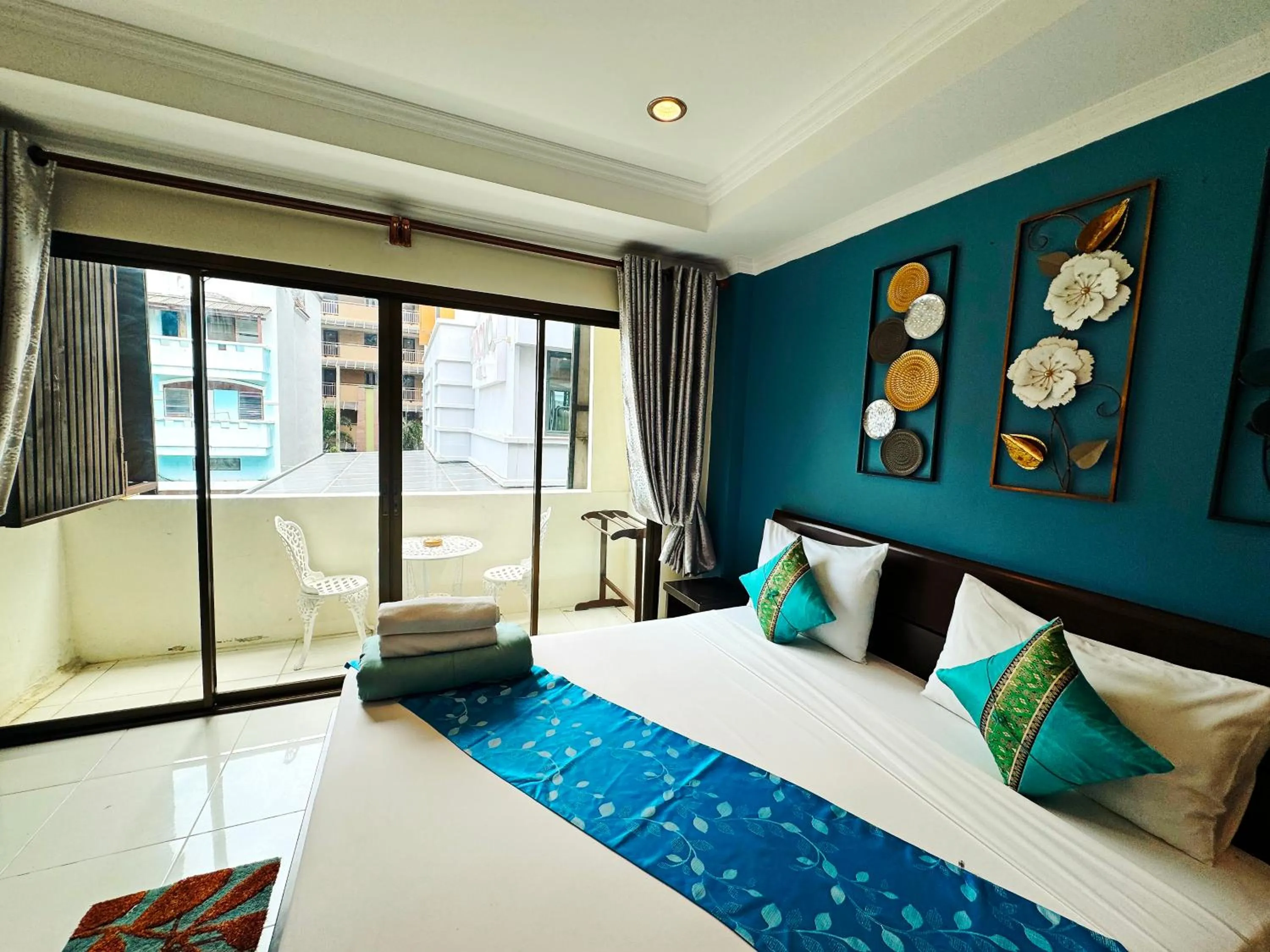 Bed in Sky Silk Decoration House