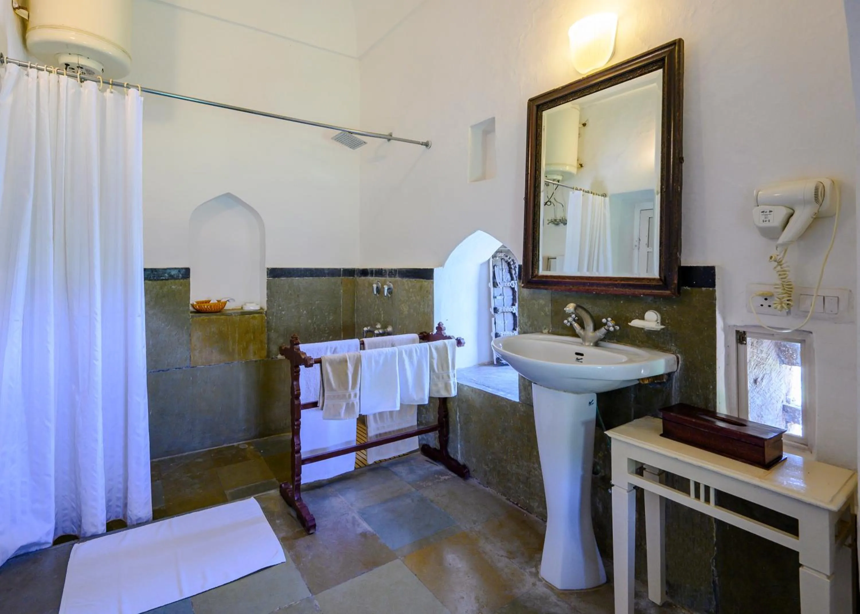 Bathroom in Neemrana Fort-Palace