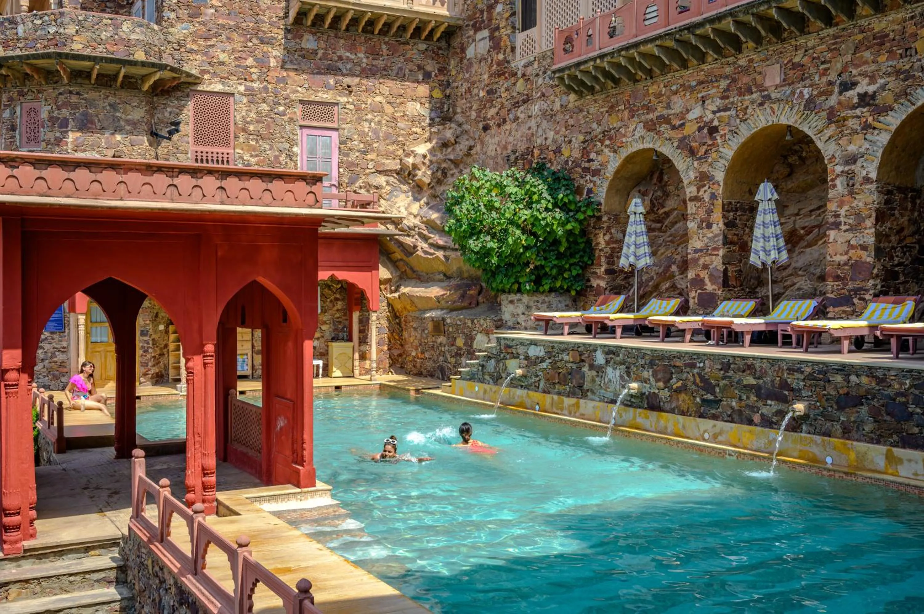 Swimming pool in Neemrana Fort-Palace